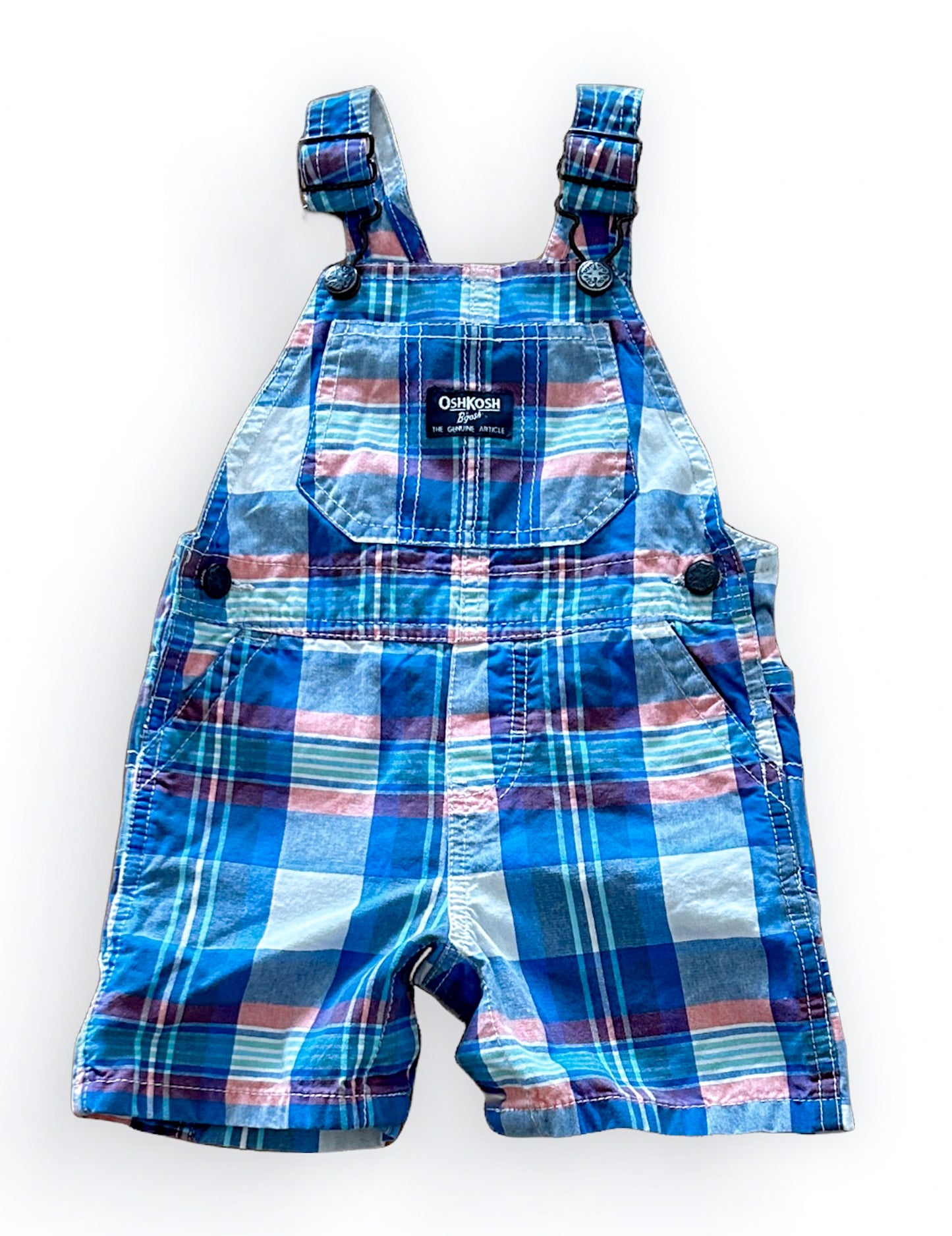 OshKosh B'Gosh Kids Plaid Overalls 12 Months