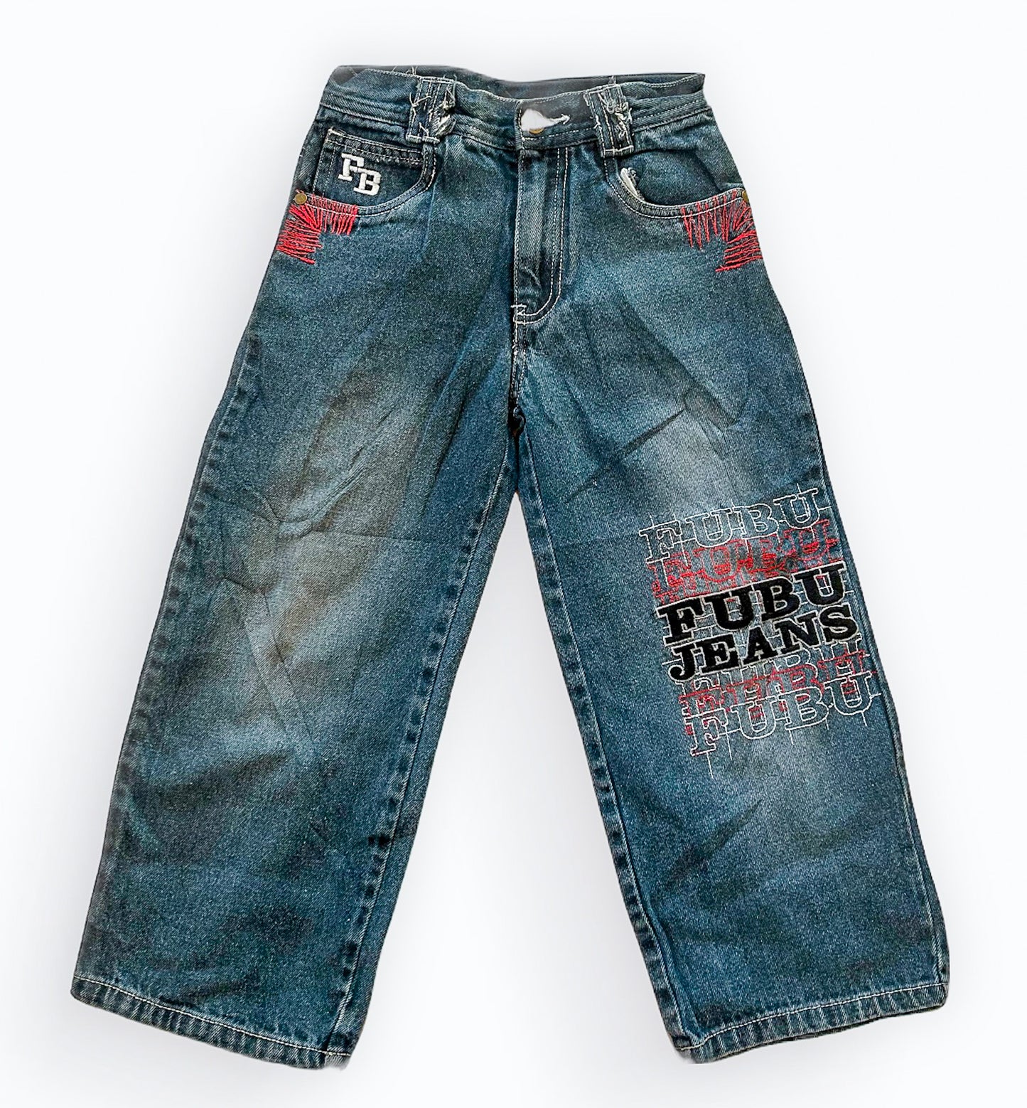 Fubu Kids Embroidered Jeans Pants - 6 Years