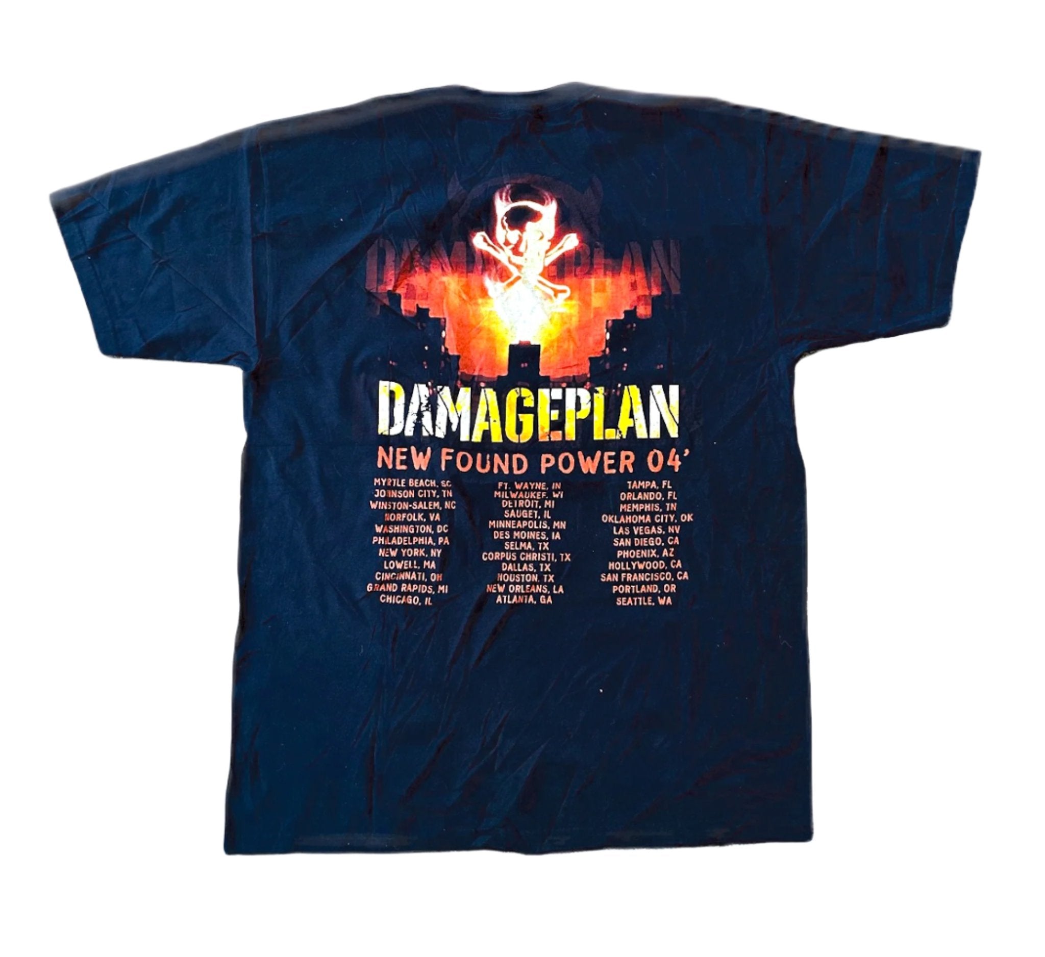 Damageplan - New Found Power Tシャツ Vintage DamagePlan New Found Power 2004 North American Tour Tee XL
