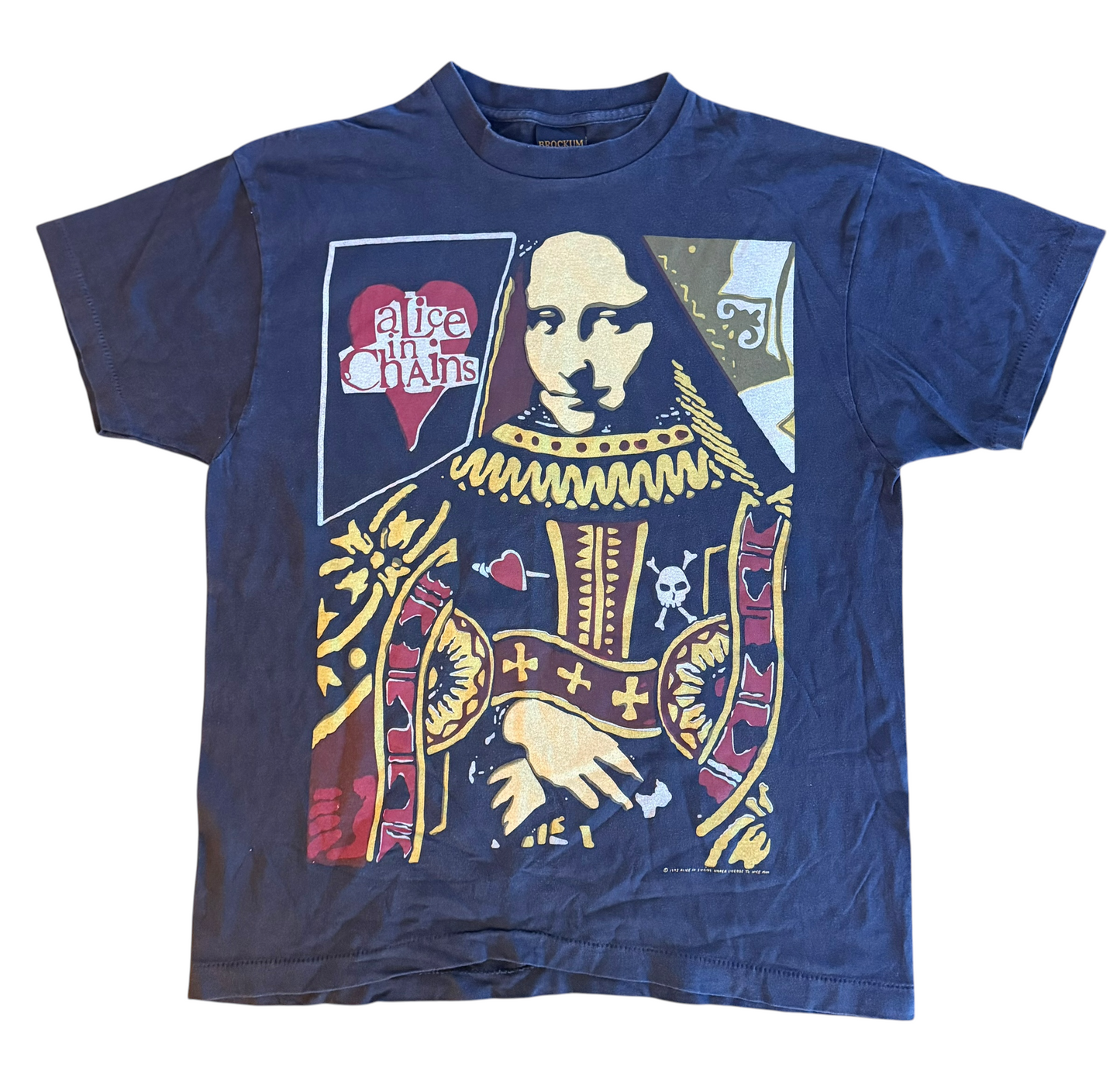 Alice In Chains Medieval Queen Brockum Single Stitch T-Shirt, Large