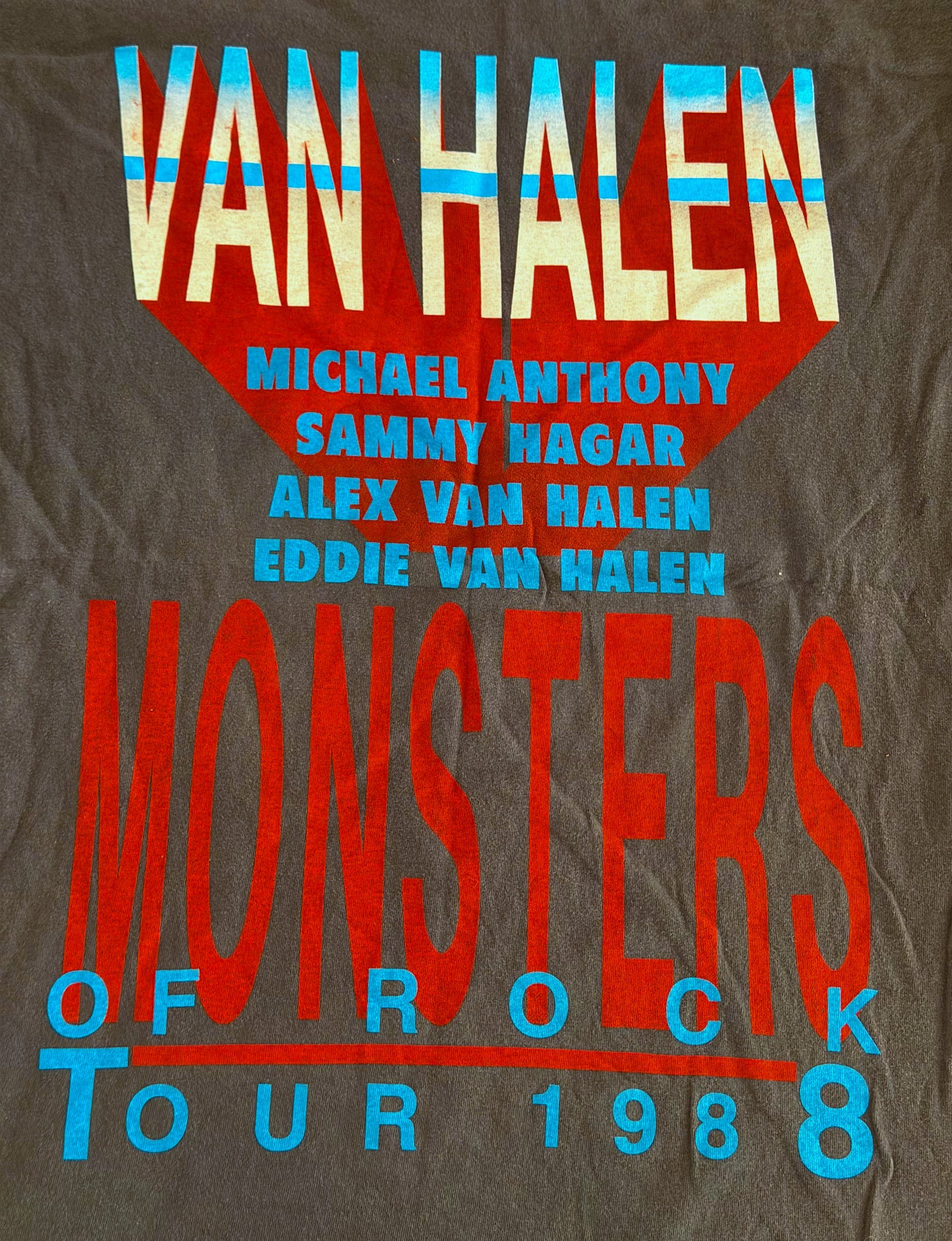 Van Halen Monsters of Rock Single Stitch Band T-Shirt, Large