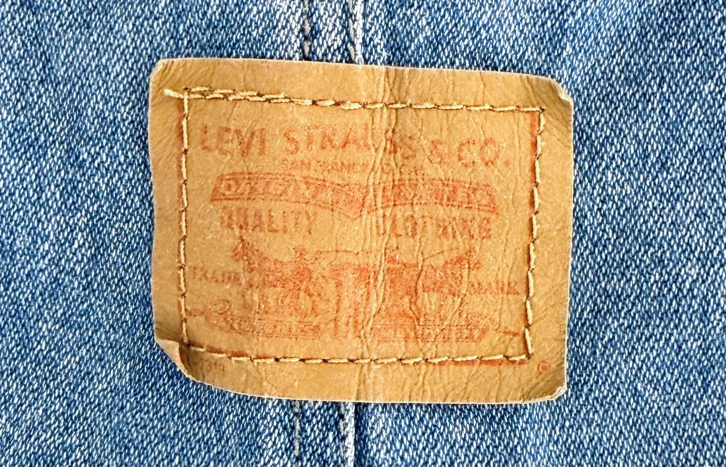 Vintage Kids Levis Strauss Denim Red Tab Overalls Size 18 Months
