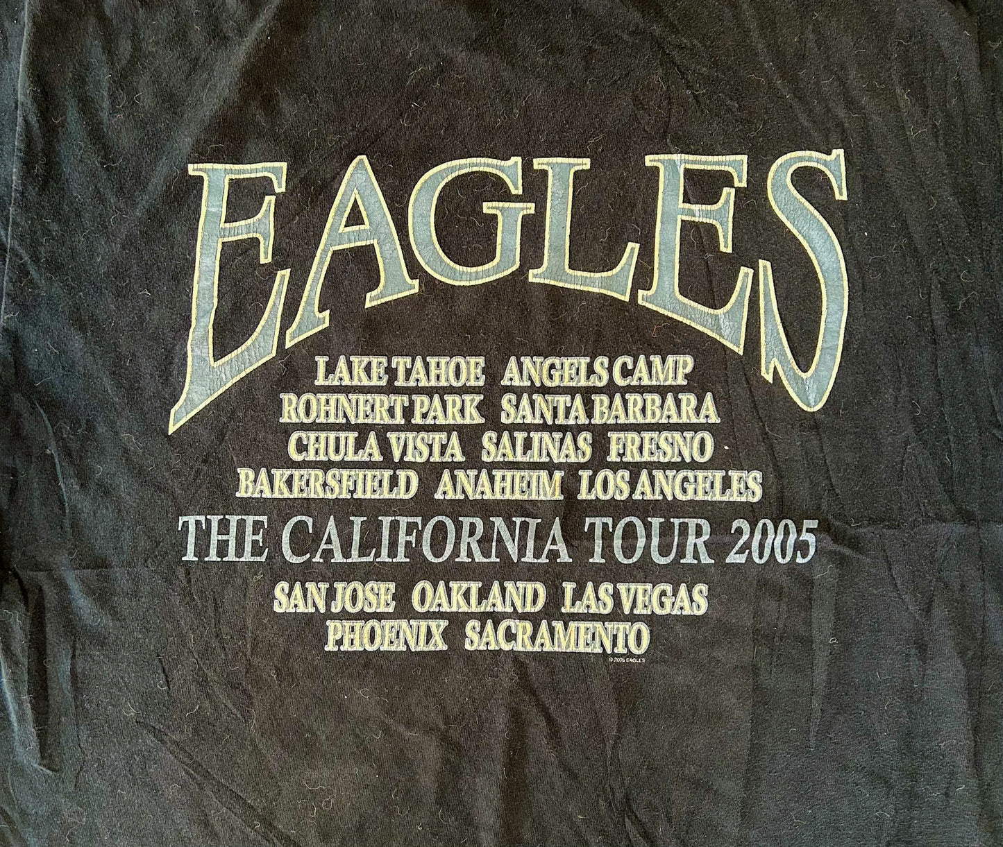 Vintage 2005 Eagles California Tour Tee