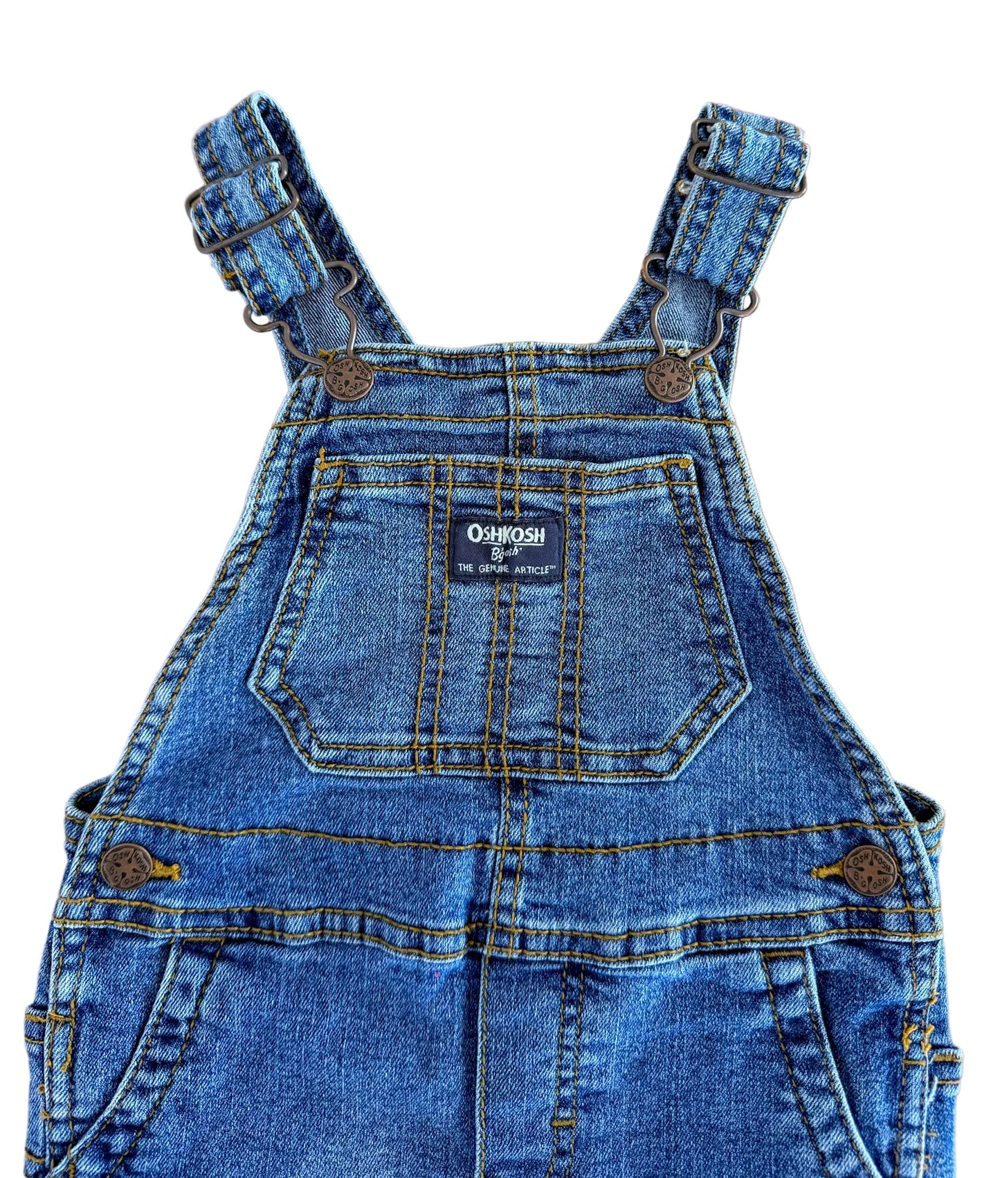 Vintage Kids OshKosh B'Gosh Denim Overalls Size-18 Months