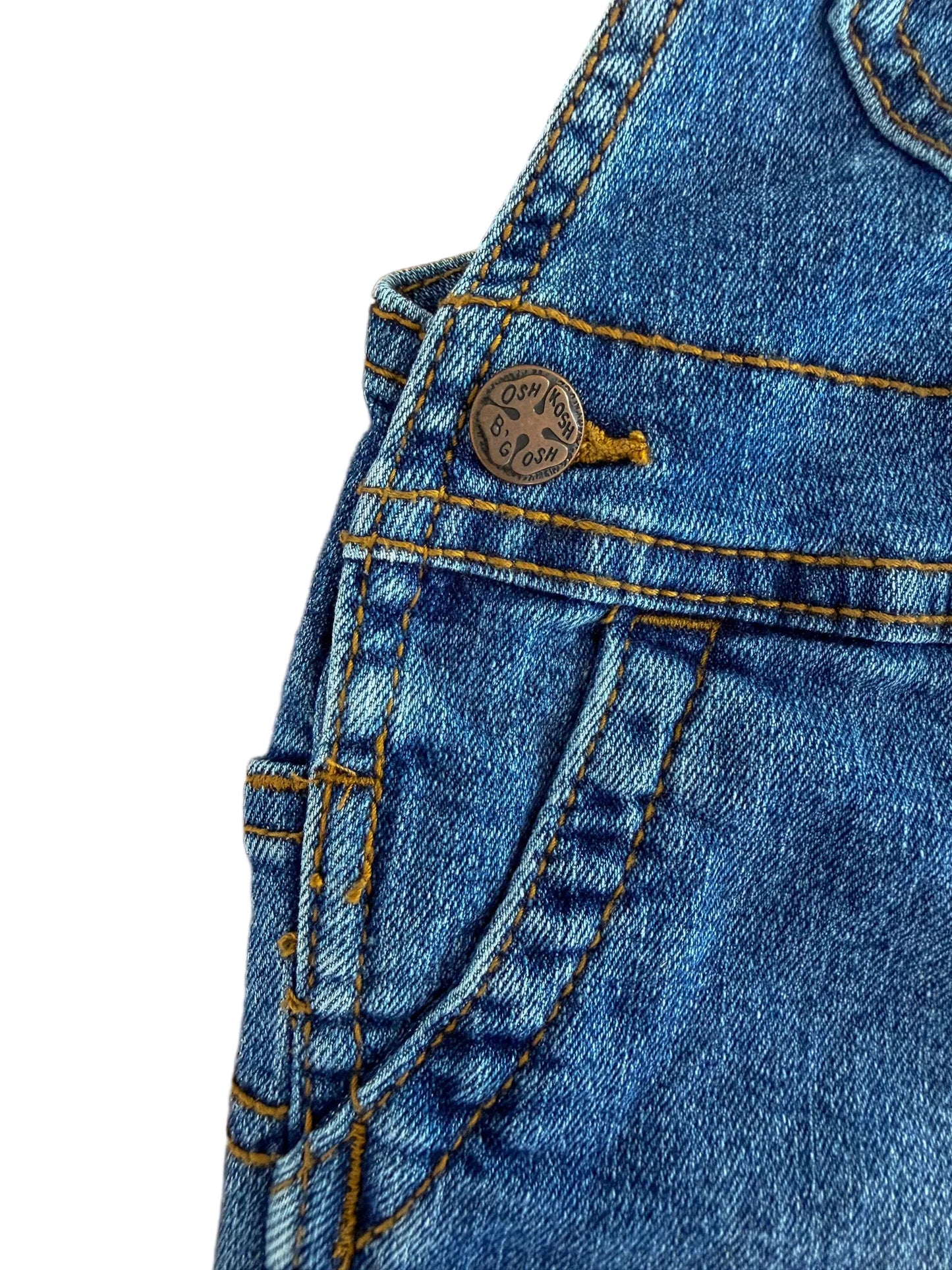 Vintage Kids OshKosh B'Gosh Denim Overalls Size-18 Months