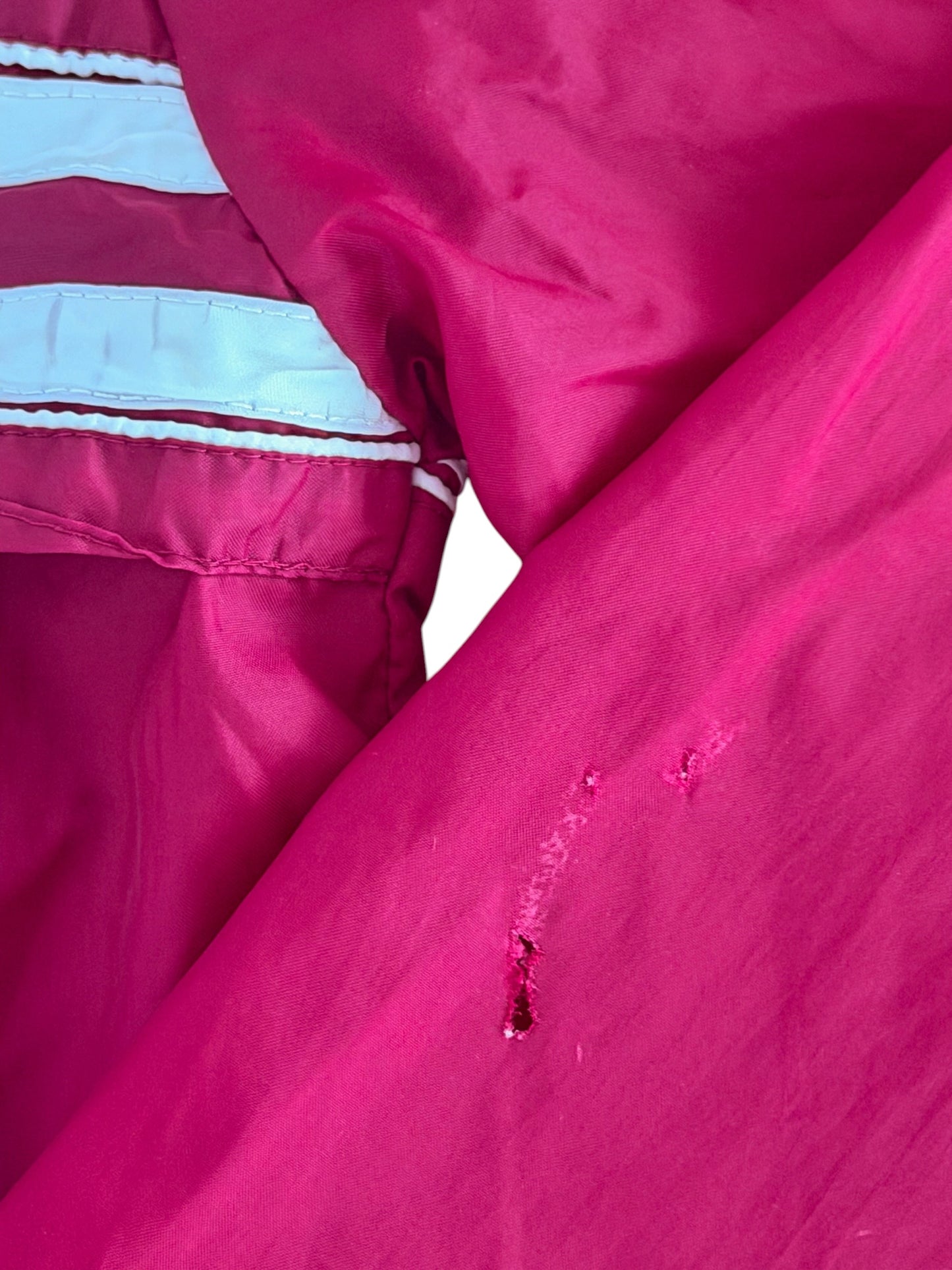 1980s ASICS Tiger Burgundy Quarter Zip Windbreaker Jacket, Medium