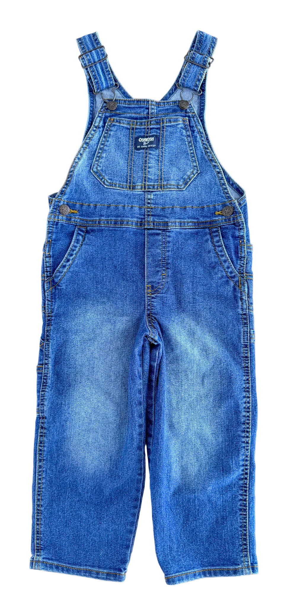 Vintage Kids OshKosh B'Gosh Denim Overalls Size 4 Years