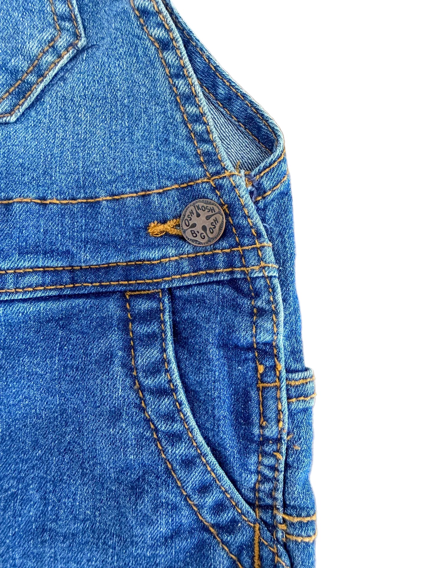 Vintage Kids OshKosh B'Gosh Denim Overalls Size 4 Years