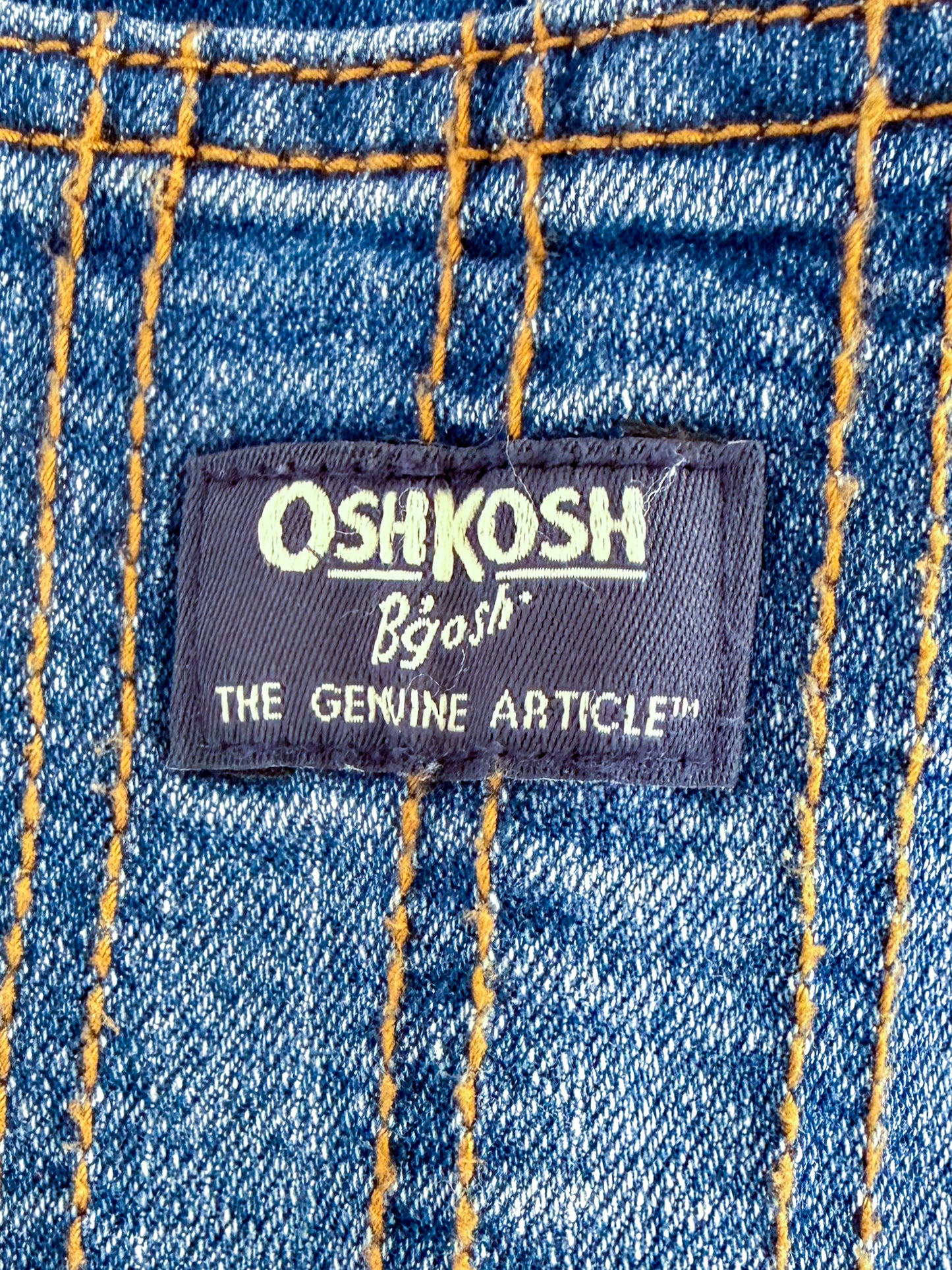 Vintage Kids OshKosh B'Gosh Denim Overalls Size 4 Years