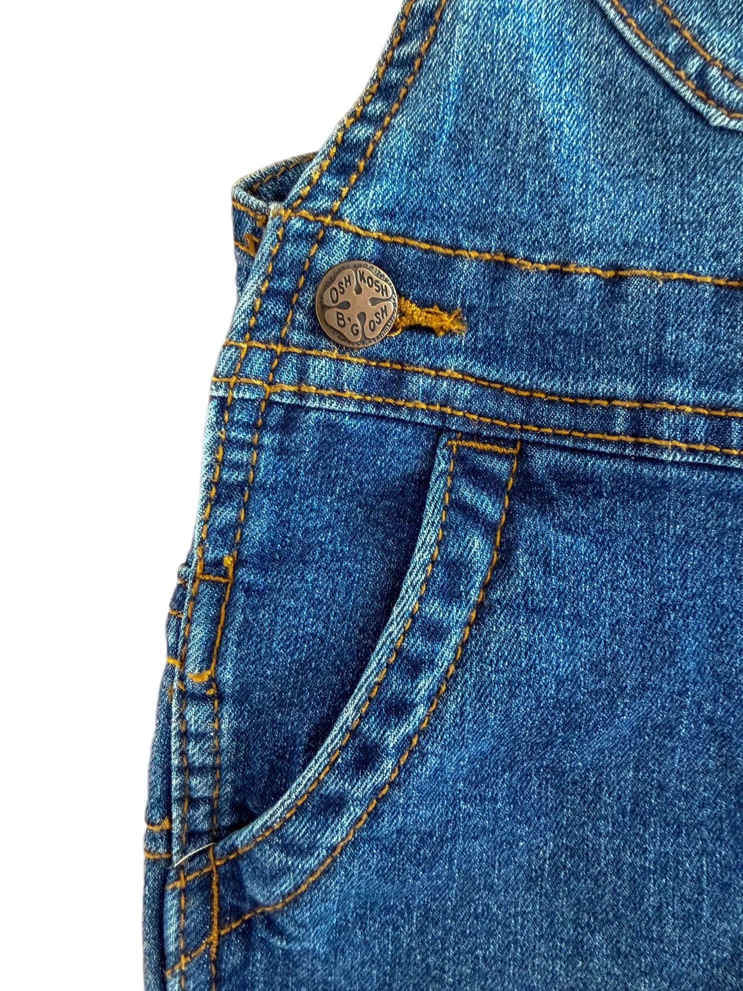 Vintage Kids OshKosh B'Gosh Denim Overalls Size 4 Years