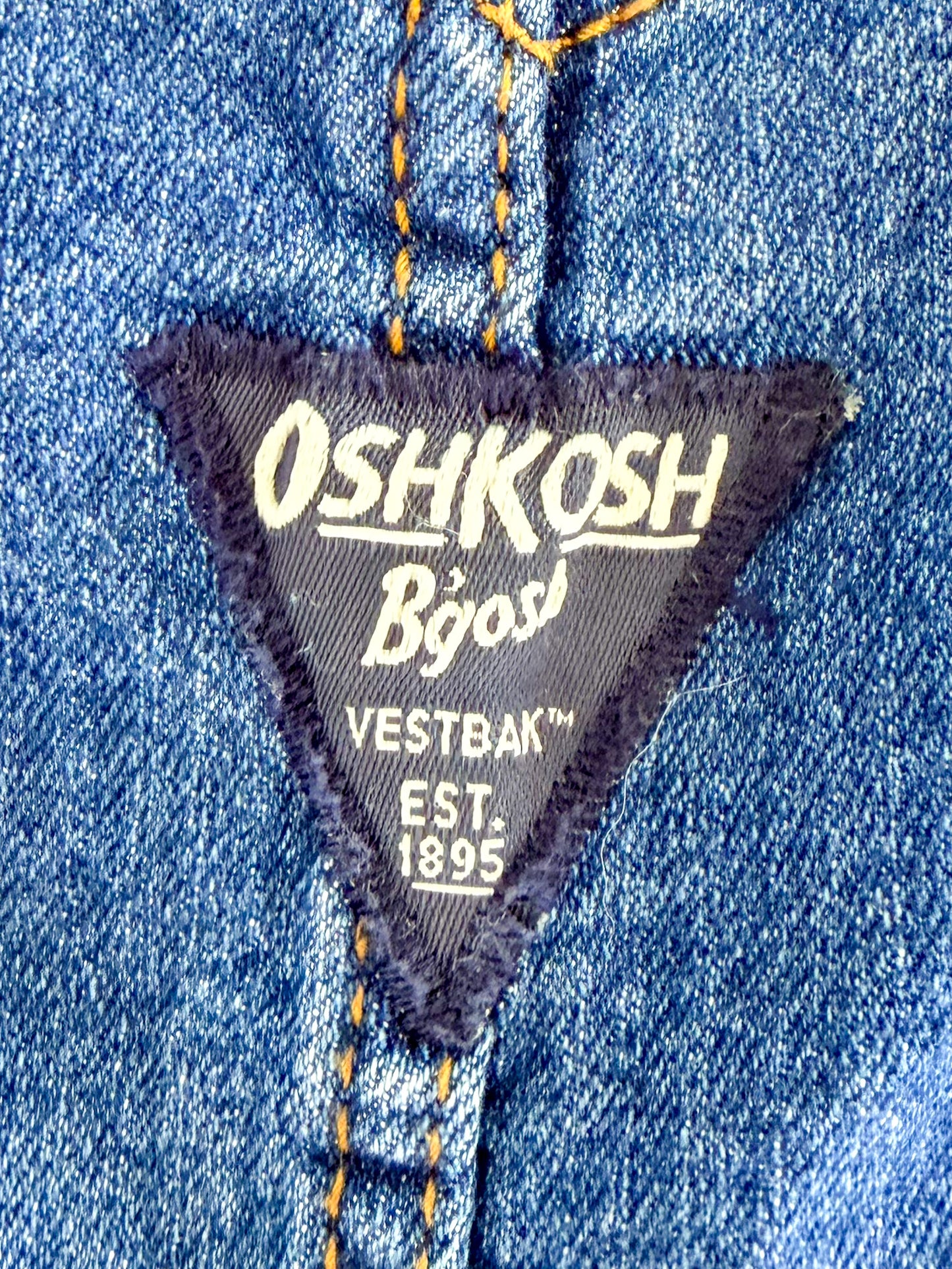 Vintage Kids OshKosh B'Gosh Denim Overalls Size 4 Years