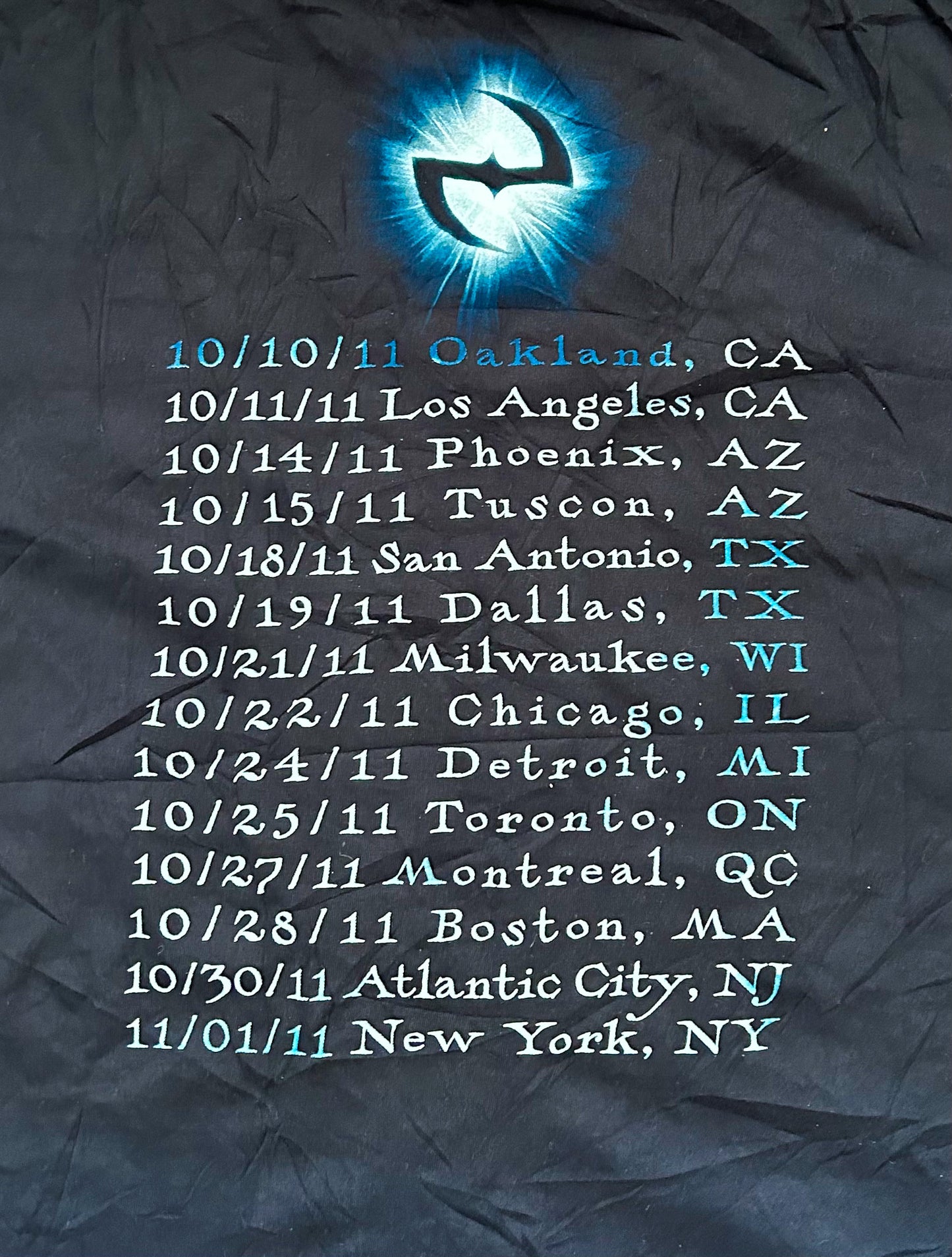 Evanescence 2011 North American Tour T-shirt XL