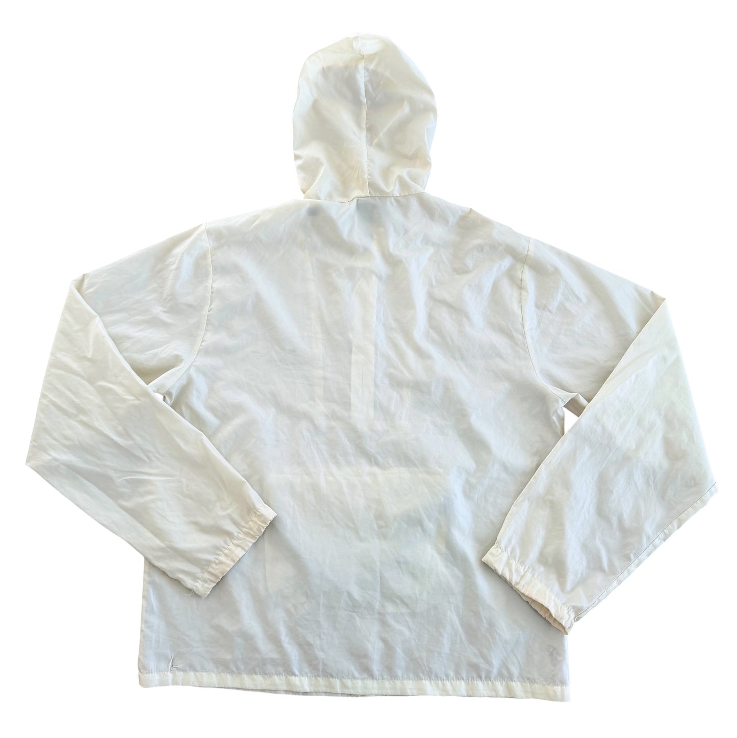 Vintage 1980s IZOD Lacoste Hooded Quarter Zip Windbreaker Jacket, Medium