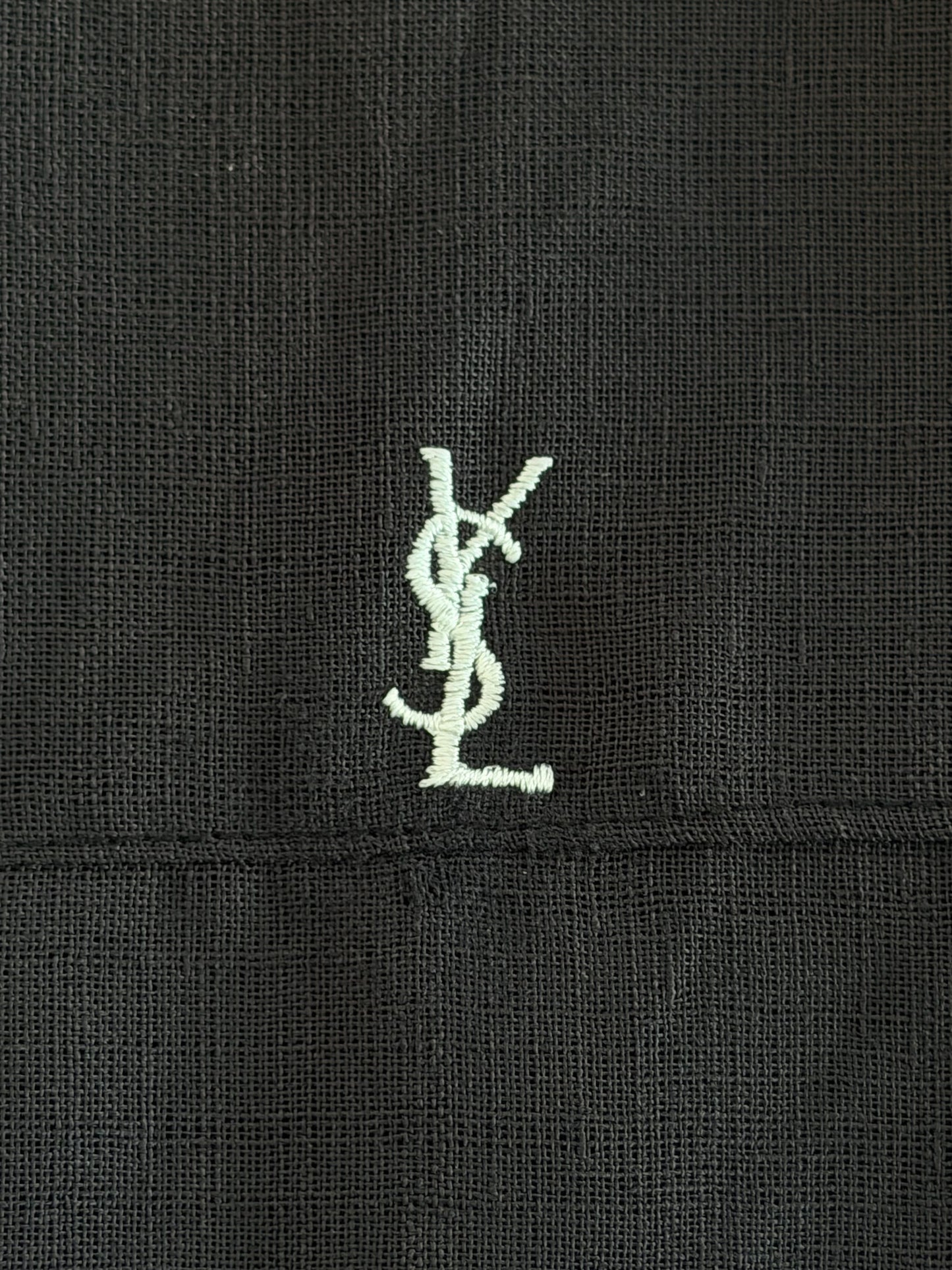 Vintage Yves Saint Laurent Lightweight Collared Jacket, Black, Medium