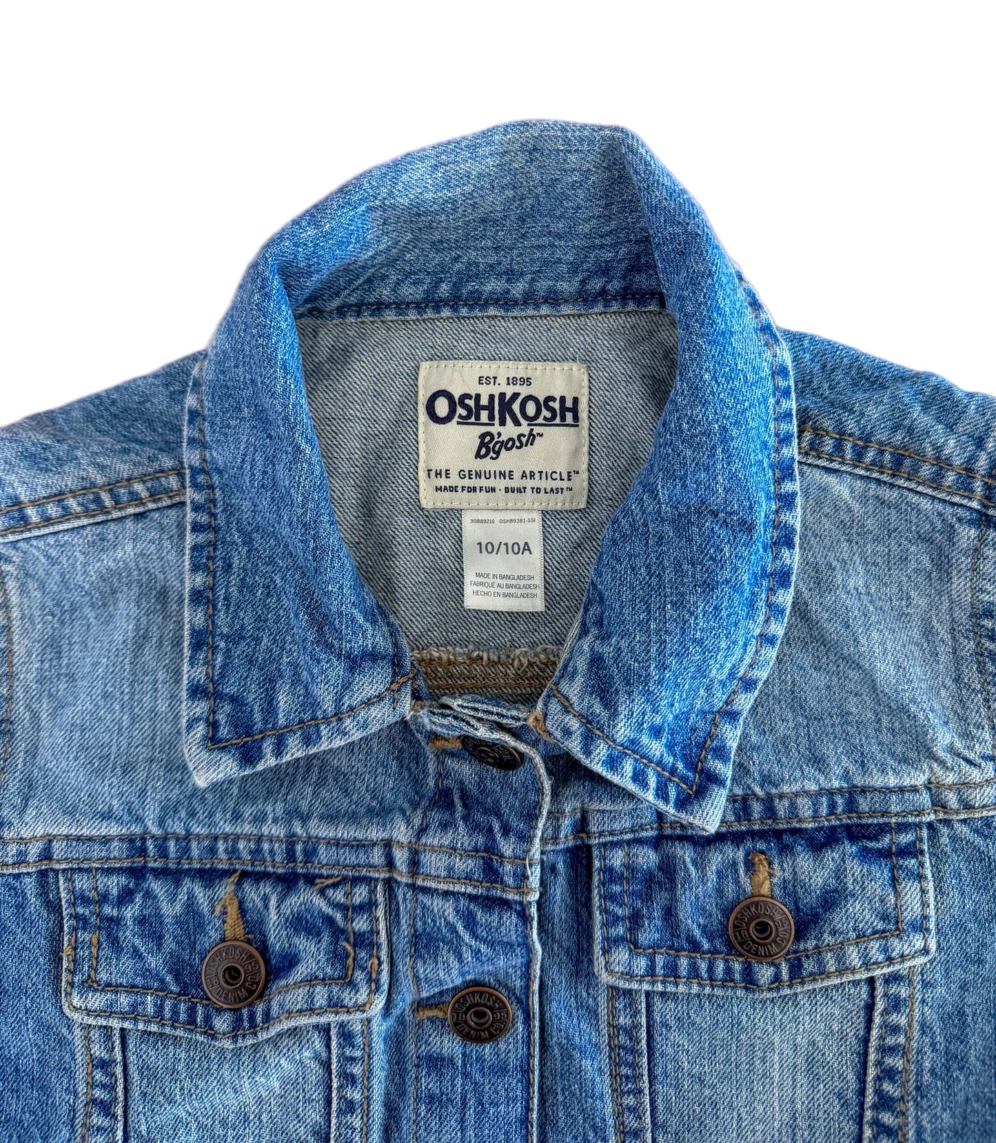 OshKosh B’Gosh Kids Denim Jacket – Size 10 Years