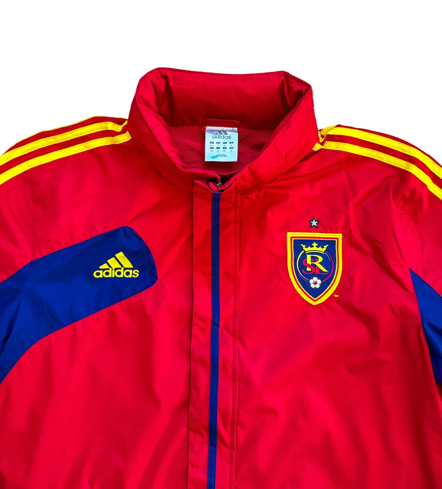 Adidas Real Salt Lake City Soccer Xango Sponsored Windbreaker Team Jacket Size - Large