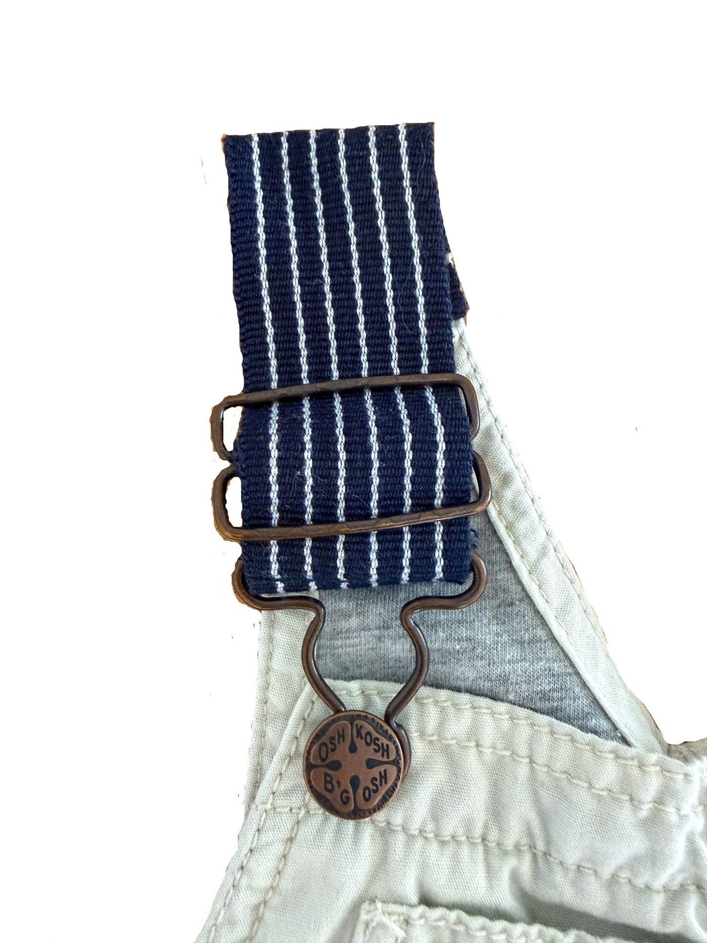 Vintage Kids OshKosh B'Gosh Cream Workwear Vestbak Overalls Size - 3 Years