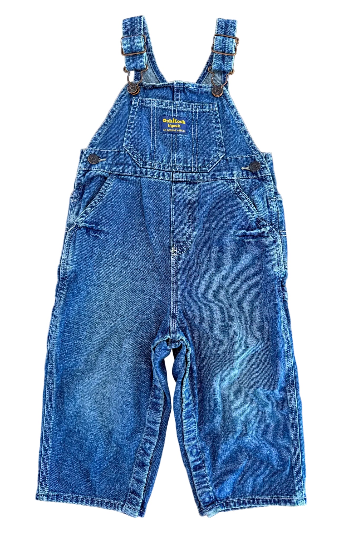Vintage 90s Kids OshKosh B'Gosh Blue Denim Overalls Size - 24 Months