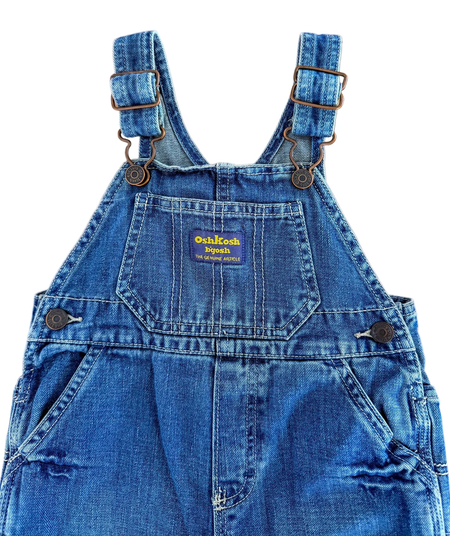 Vintage 90s Kids OshKosh B'Gosh Blue Denim Overalls Size - 24 Months