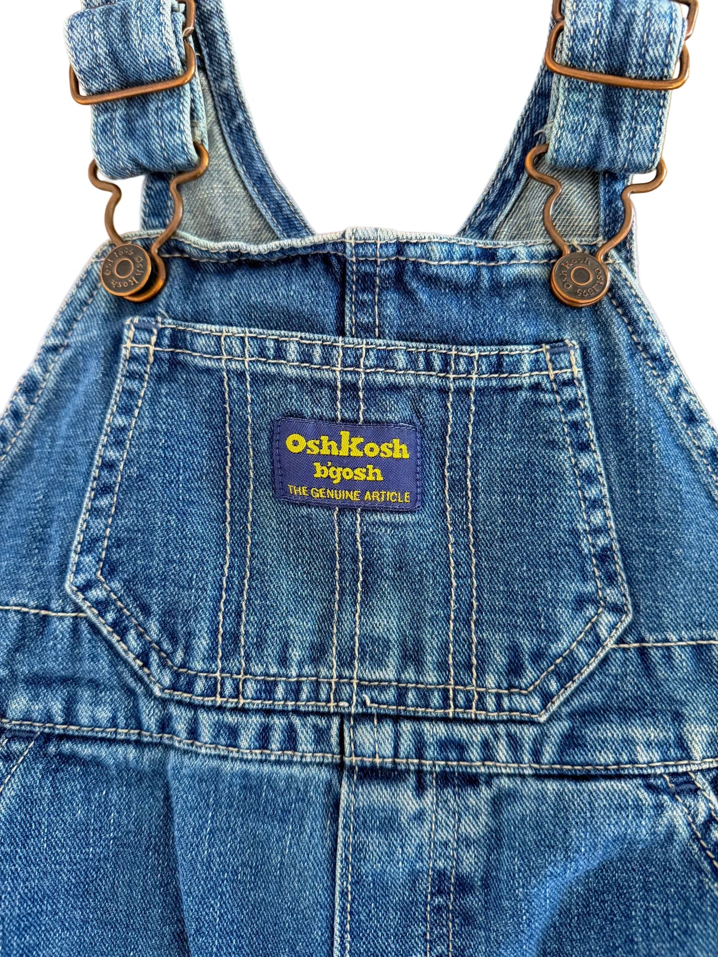 Vintage 90s Kids OshKosh B'Gosh Blue Denim Overalls Size - 24 Months