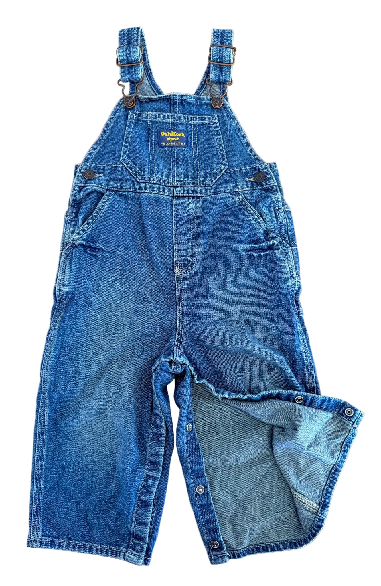 Vintage 90s Kids OshKosh B'Gosh Blue Denim Overalls Size - 24 Months