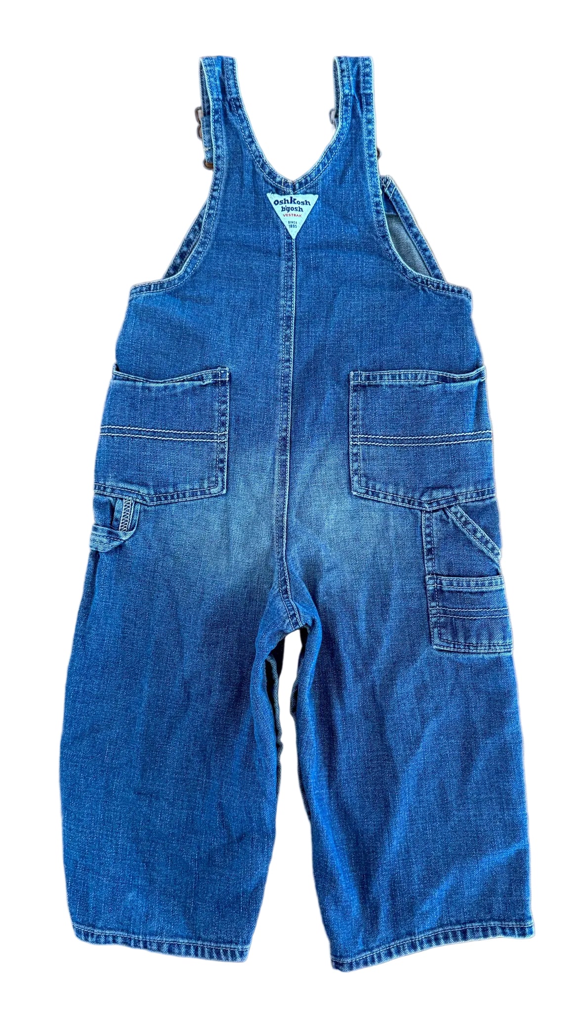 Vintage 90s Kids OshKosh B'Gosh Blue Denim Overalls Size - 24 Months