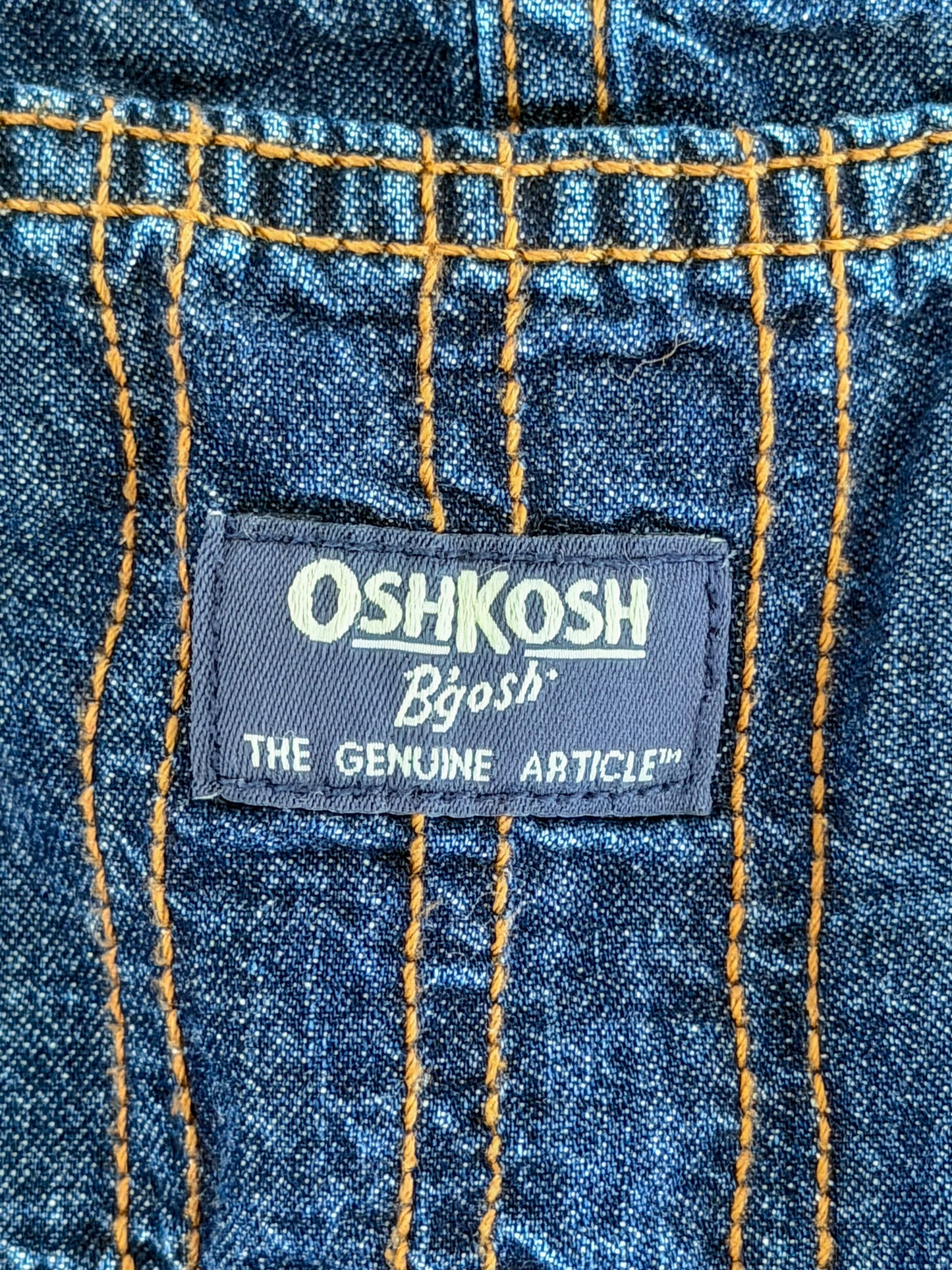 Vintage Kids OshKosh B'Gosh Red Plaid Lined Denim Overalls Size - 12 Months