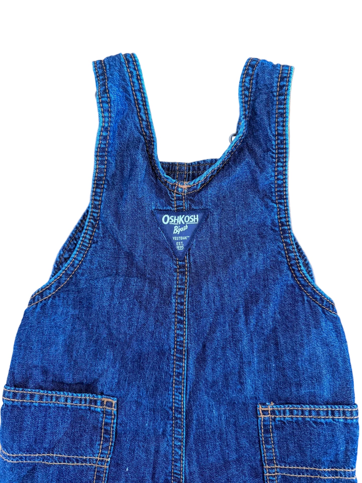 Vintage Kids OshKosh B'Gosh Red Plaid Lined Denim Overalls Size - 12 Months