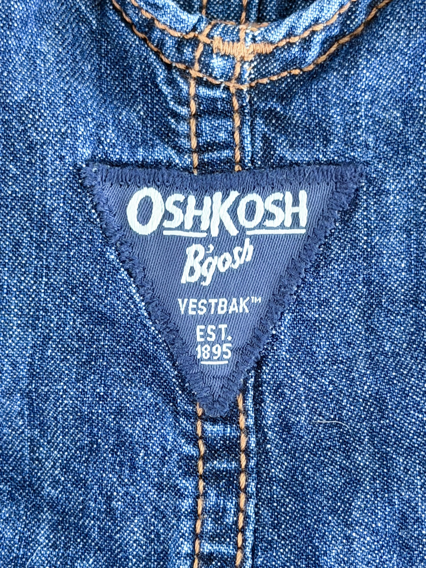 Vintage Kids OshKosh B'Gosh Red Plaid Lined Denim Overalls Size - 12 Months