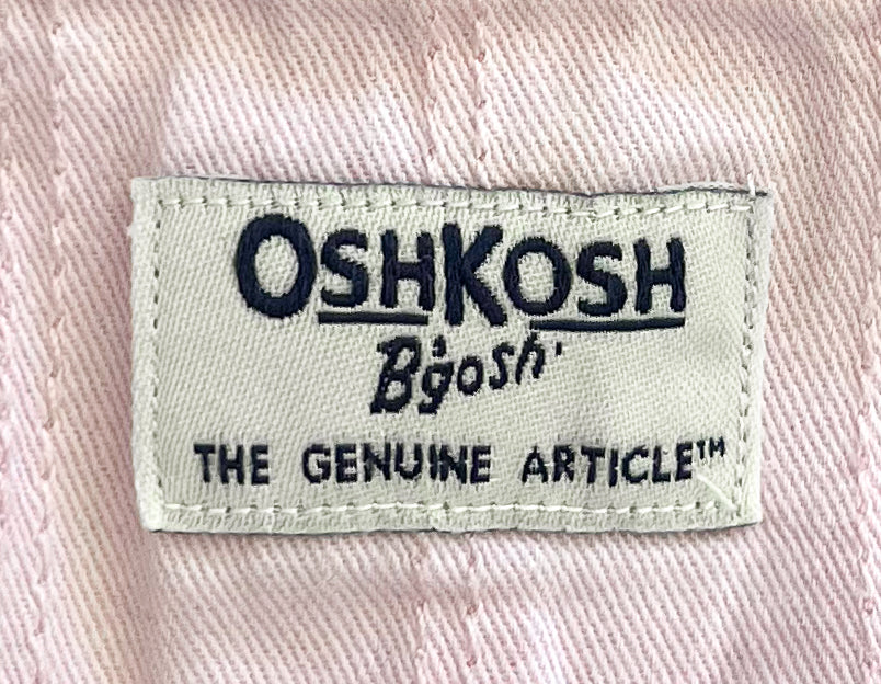 OshKosh B’gosh Pastel Pink Denim Overalls – Genuine Article Vintage Toddler Overalls – Size 18 M