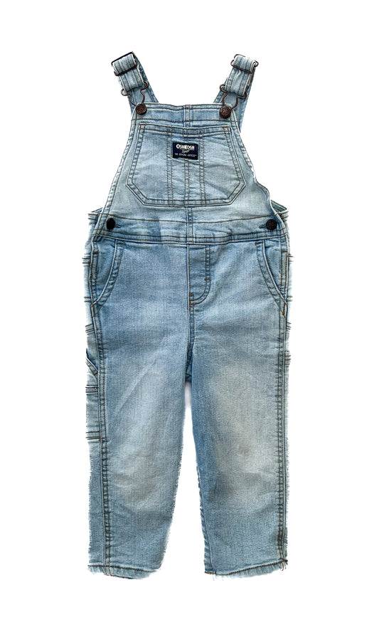 Vintage OshKosh B’gosh Denim Overalls – Light Wash Carpenter Style 2 Years