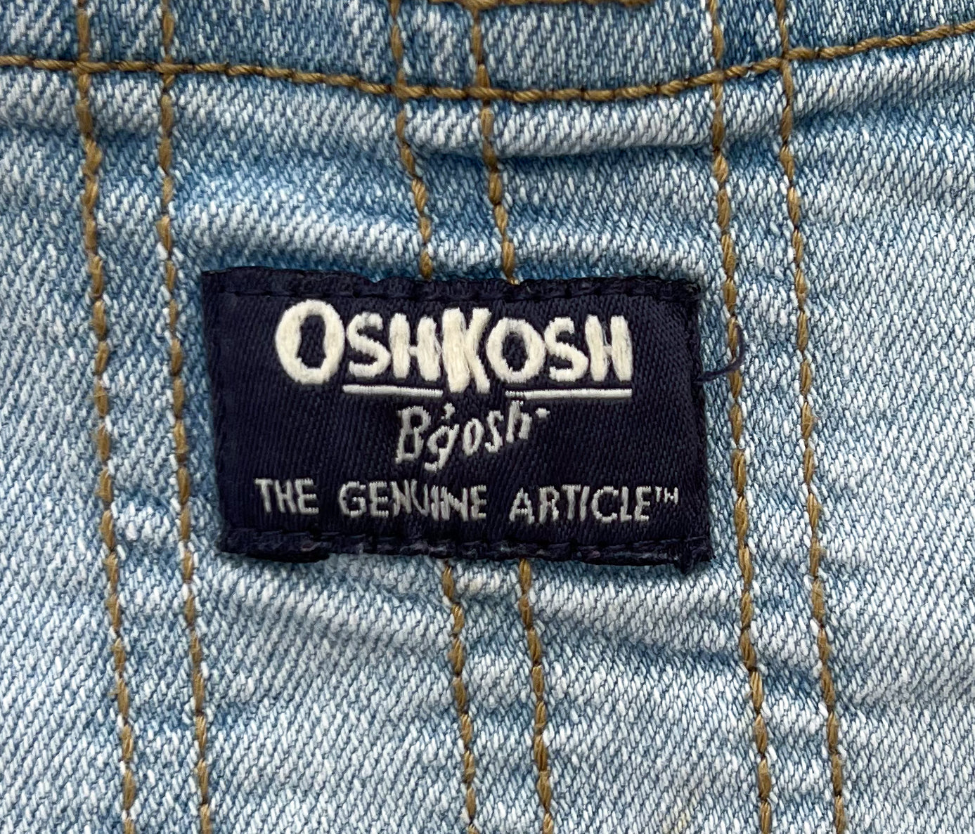 Vintage OshKosh B’gosh Denim Overalls – Light Wash Carpenter Style 2 Years