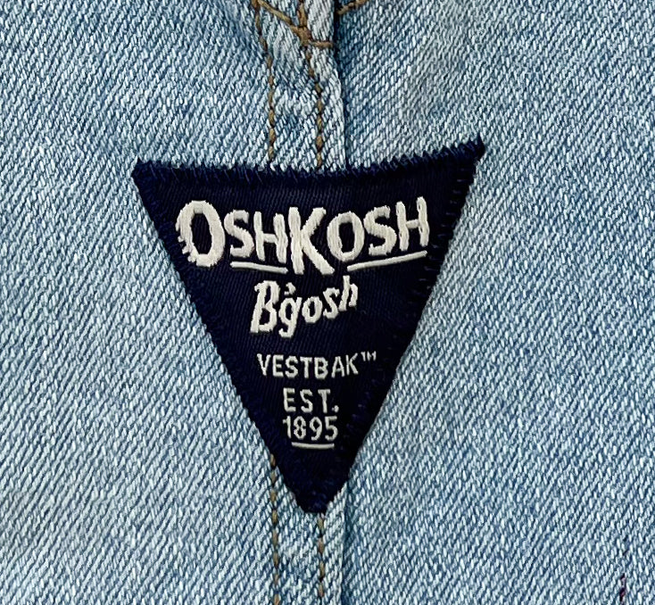 Vintage OshKosh B’gosh Denim Overalls – Light Wash Carpenter Style 2 Years