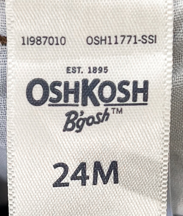 Vintage OshKosh B’gosh Denim Overalls – Light Wash Carpenter Style 2 Years