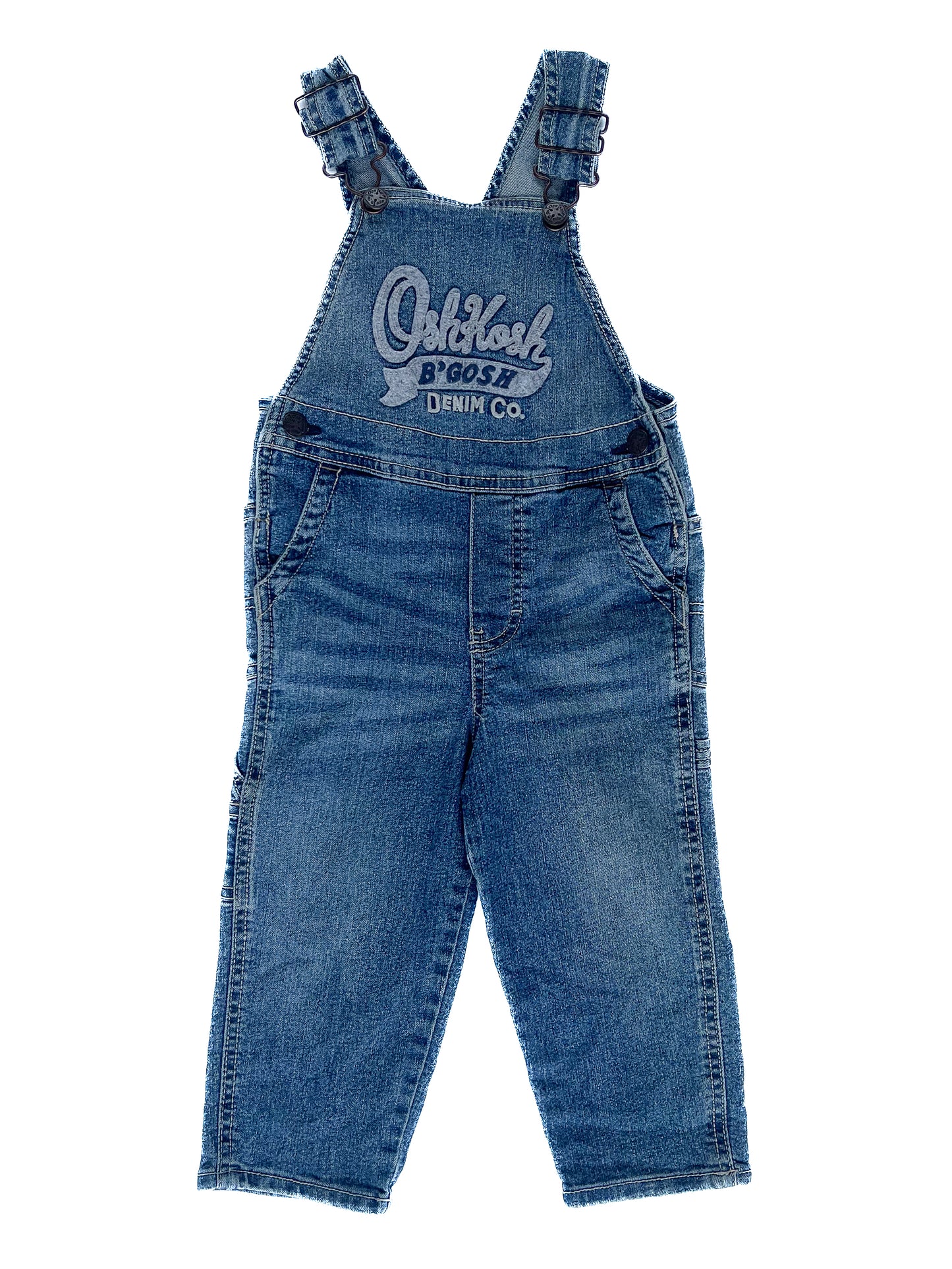 Vintage OshKosh B’gosh Denim Overalls – Toddler | Classic Blue Jean Overalls, Adjustable Straps, Utility Pockets, Size-2 Years