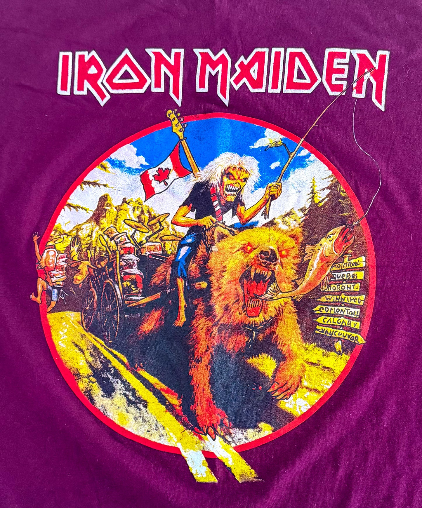 Vintage Iron Maiden Canada Eddie Graphic Band T-Shirt – XL