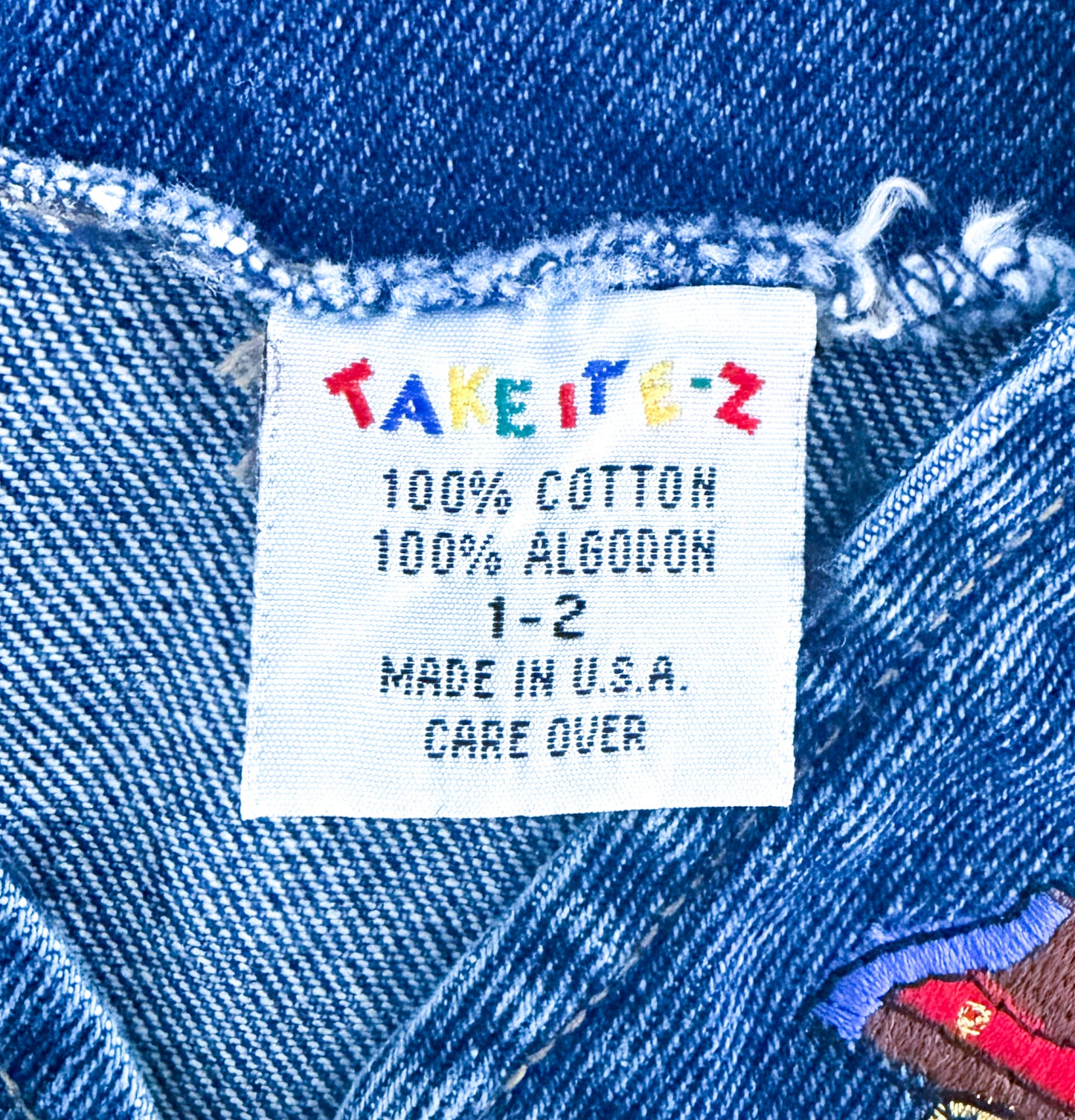 Vintage Kids Western Denim Fringe Vest – Size 1–2 Years