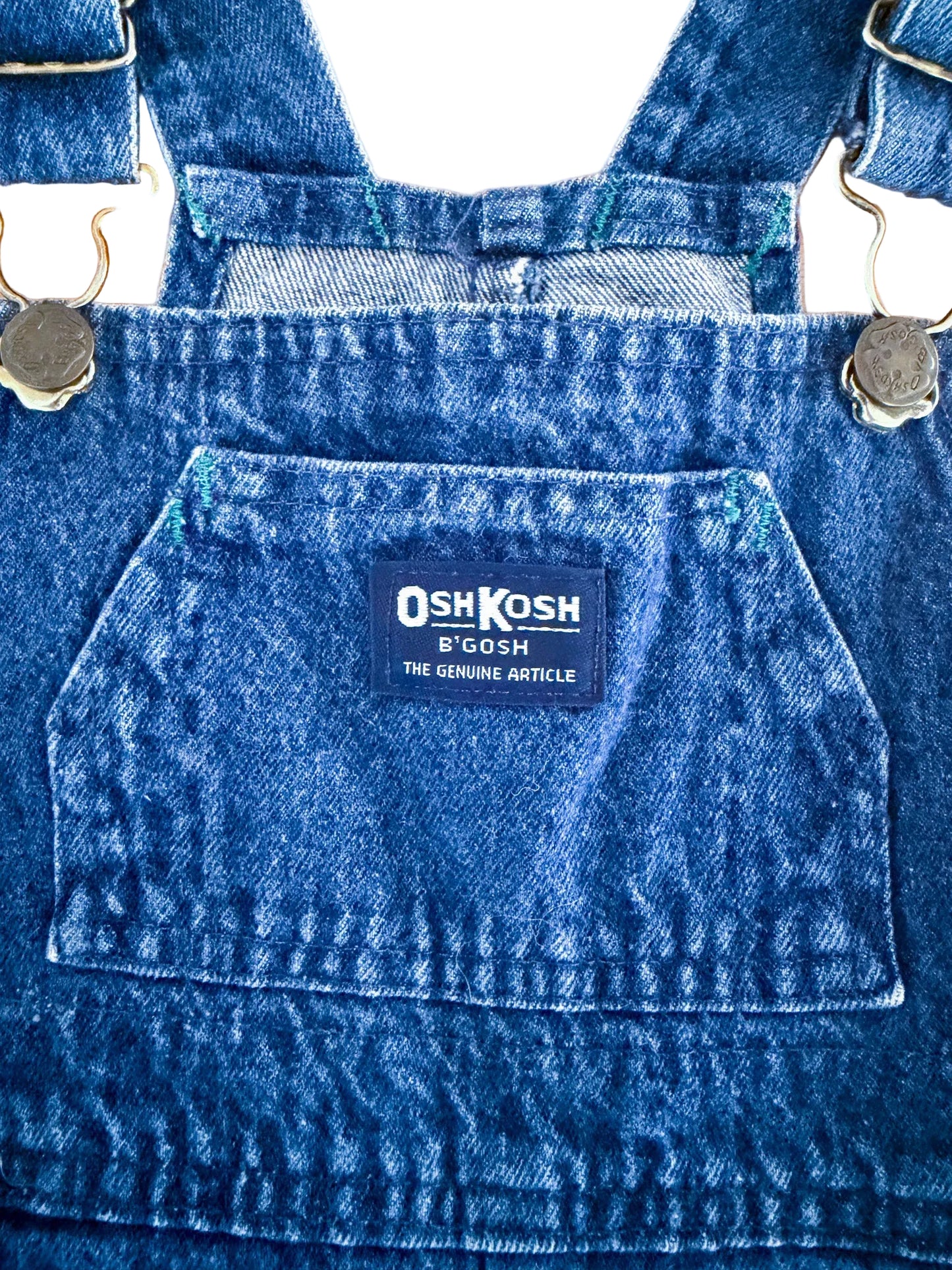 Vintage OshKosh B’Gosh Kids Denim And Plaid Overalls Size - 4 Years