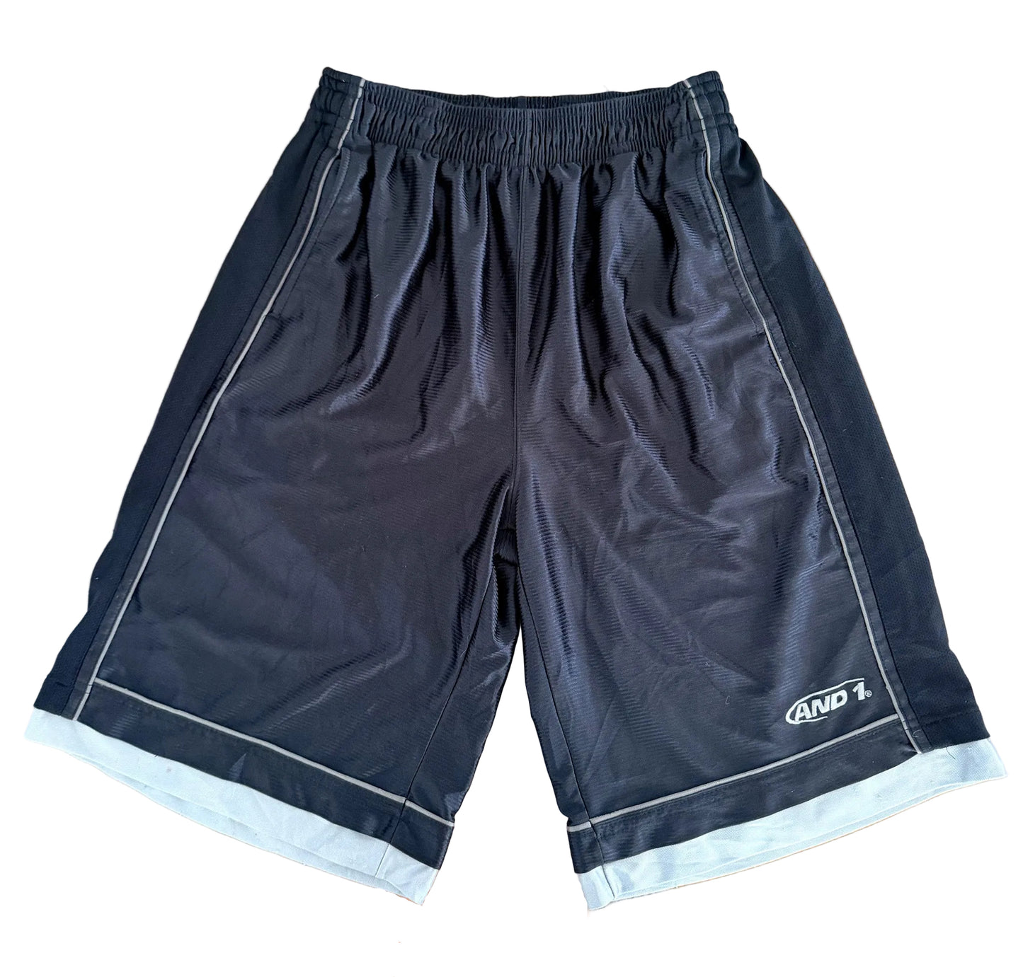 Vintage AND1 Black Basketball Shorts Y2K Streetwear Athletic – Medium