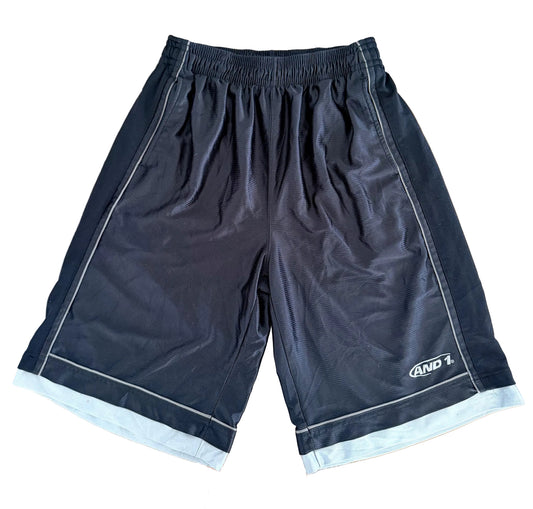 Vintage AND1 Black Basketball Shorts Y2K Streetwear Athletic – Medium