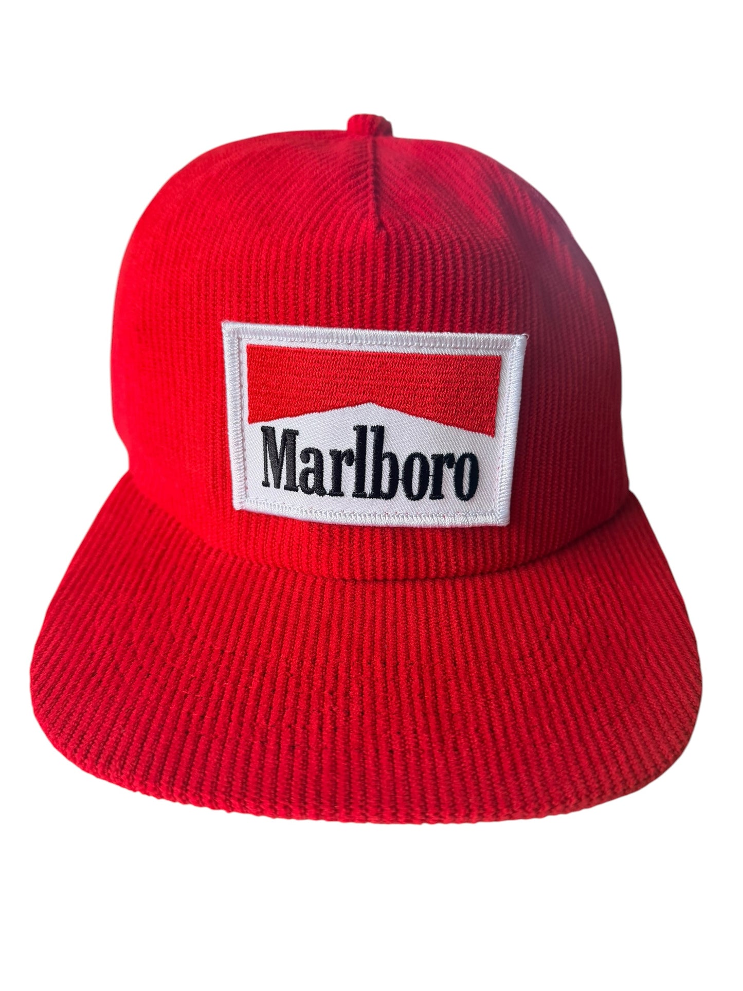 Marlboro Red Corduroy Snapback Cap One Size
