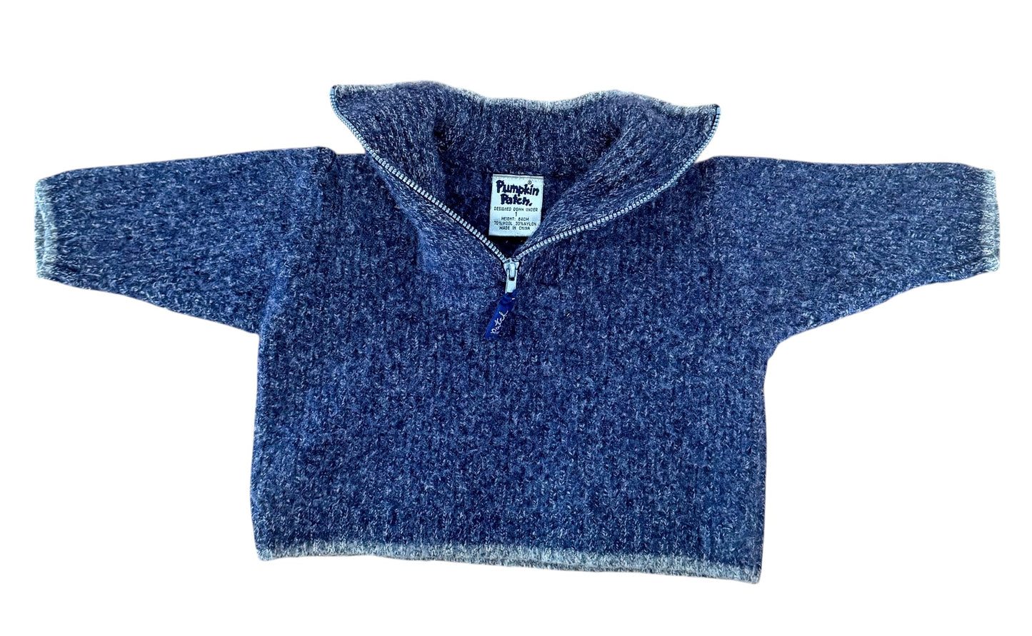 Pumpkin Patch Quarter Zip Wool Knit, 1 years