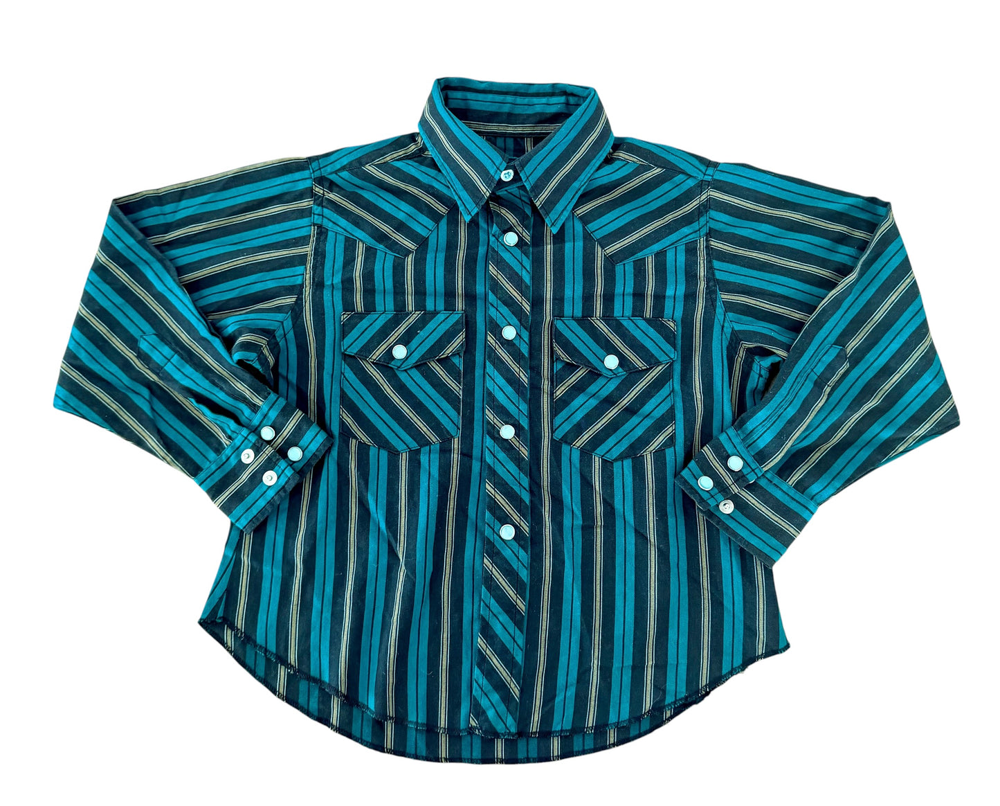 Wrangler Kids Striped Western Snap Shirt, 5–6 Years