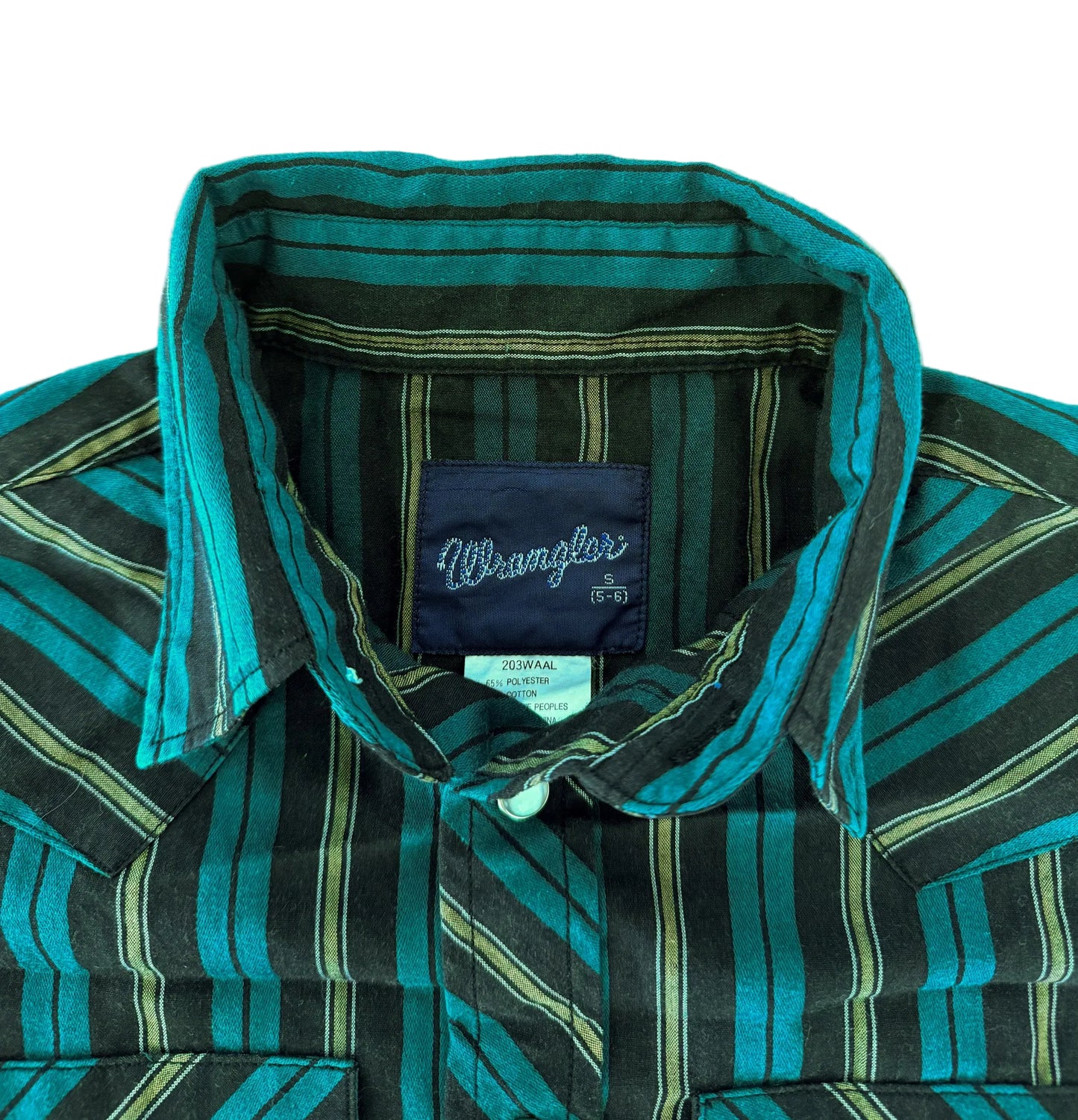 Wrangler Kids Striped Western Snap Shirt, 5–6 Years