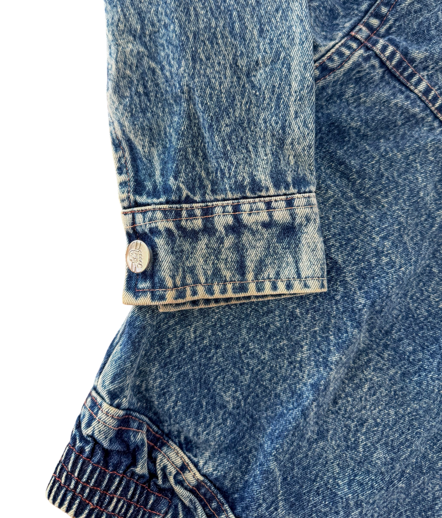 1980s Kids Acid Wash Denim Jacket Vintage Blue Denim Jacket, 5–6 Years