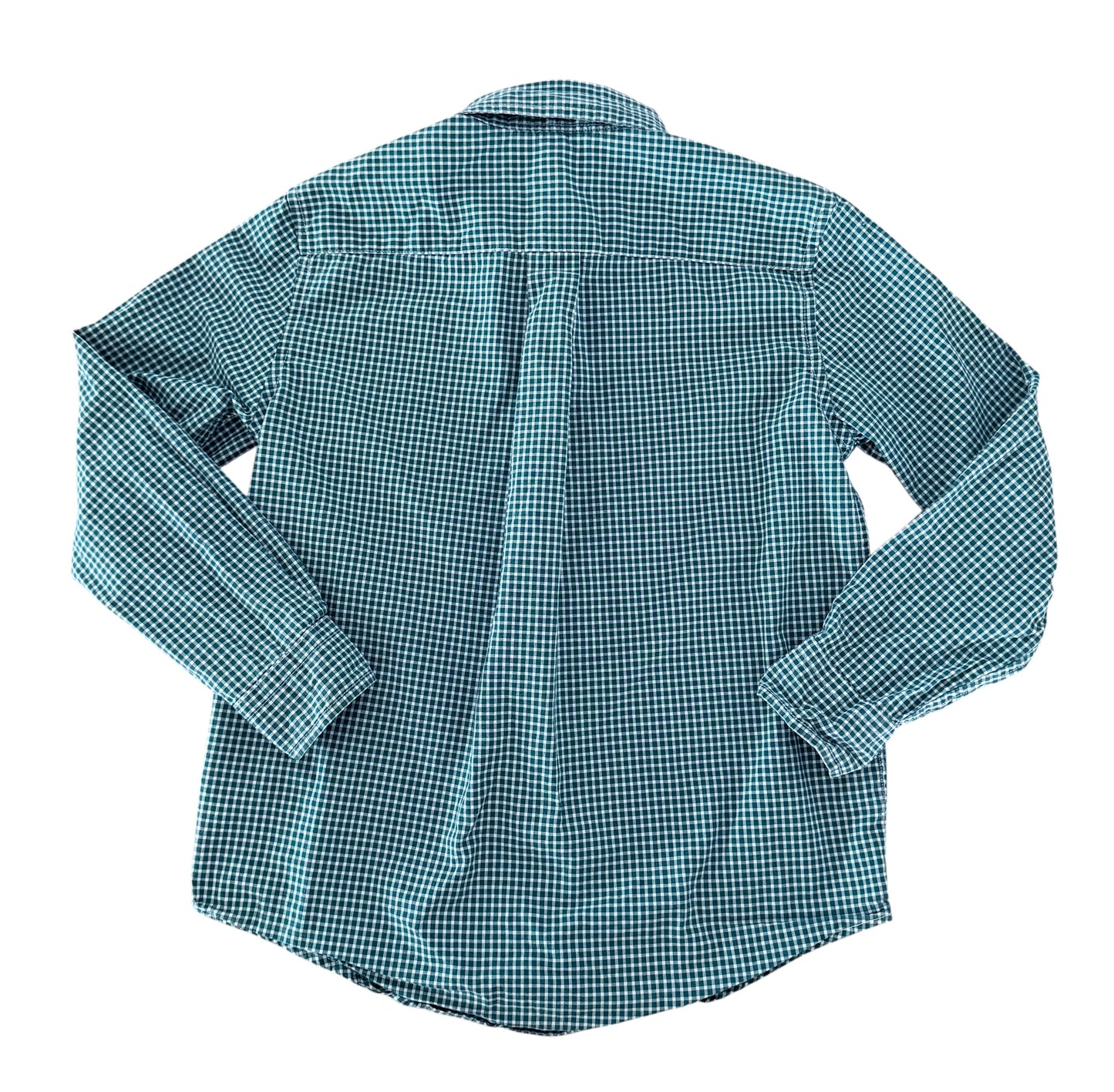 Kids Ralph Lauren Green Gingham Long Sleeve Shirt, 7 Years
