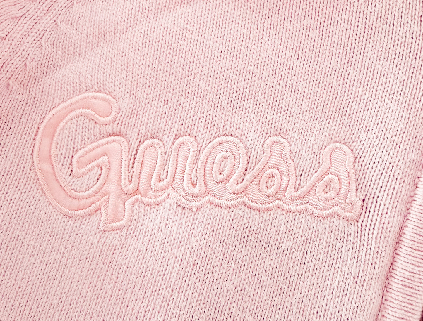 Guess Girls Pink Varsity Zip Hoodie Kids size 7