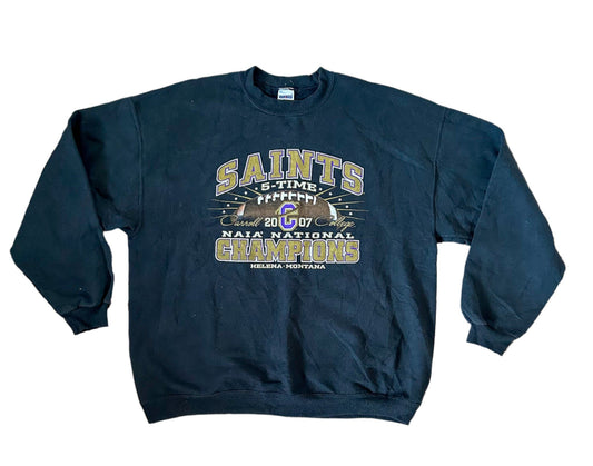 Vintage 2007 Saints 5 Time National Champs College Football Sweatshirt XL