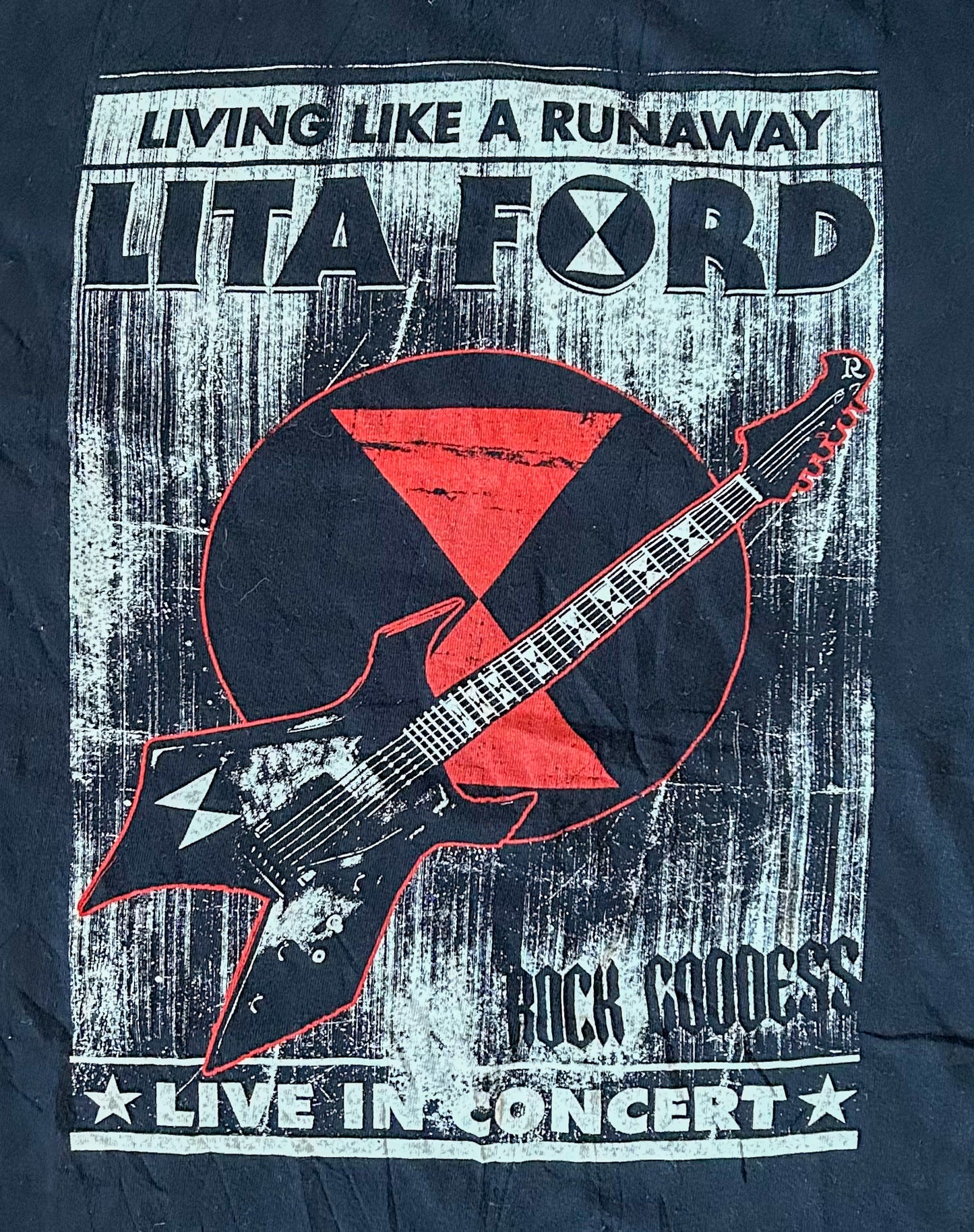 Lita Ford Living Life Like Runaway 2012 North American Tour Tee Large