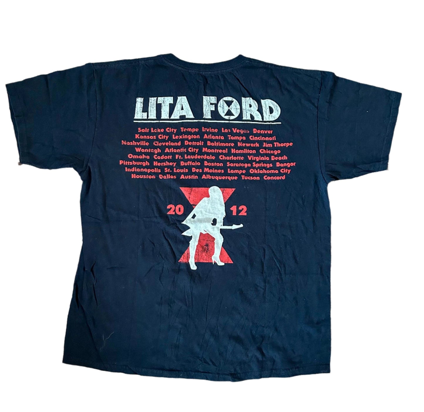 Lita Ford Living Life Like Runaway 2012 North American Tour Tee Large